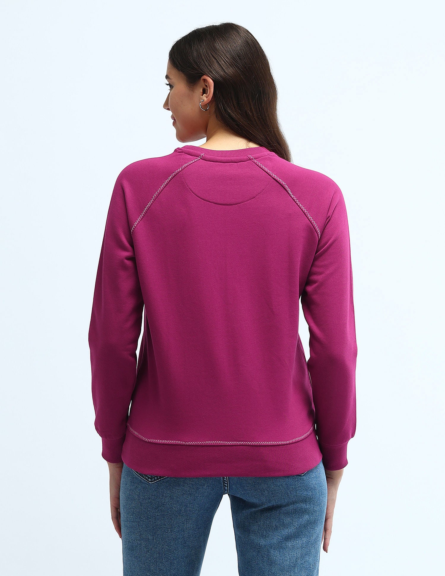 Hd Print Regular Fit Sweatshirt Fuchsia - U.S. POLO ASSN. | Large