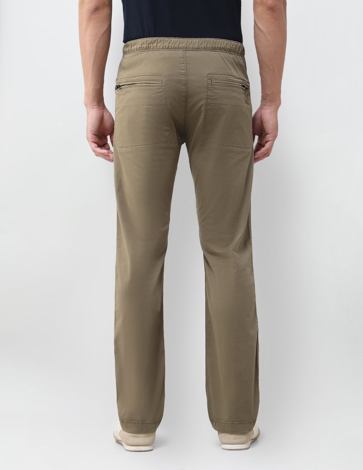 Twill Harold Slim Straight Fit Trousers Tan - U.S. Polo Assn. India | Large