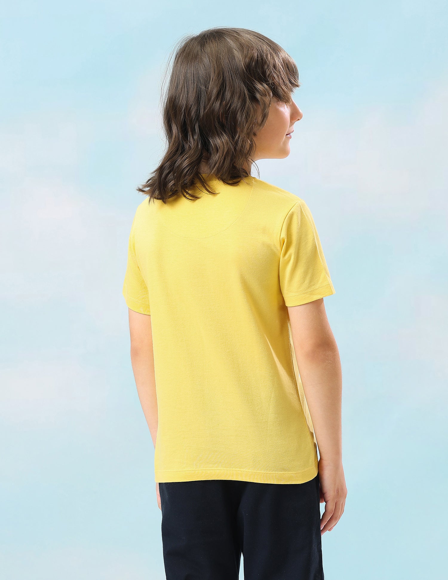 Solid Regular Fit T-Shirt Light Yellow - U.S. Polo Assn. India | Large