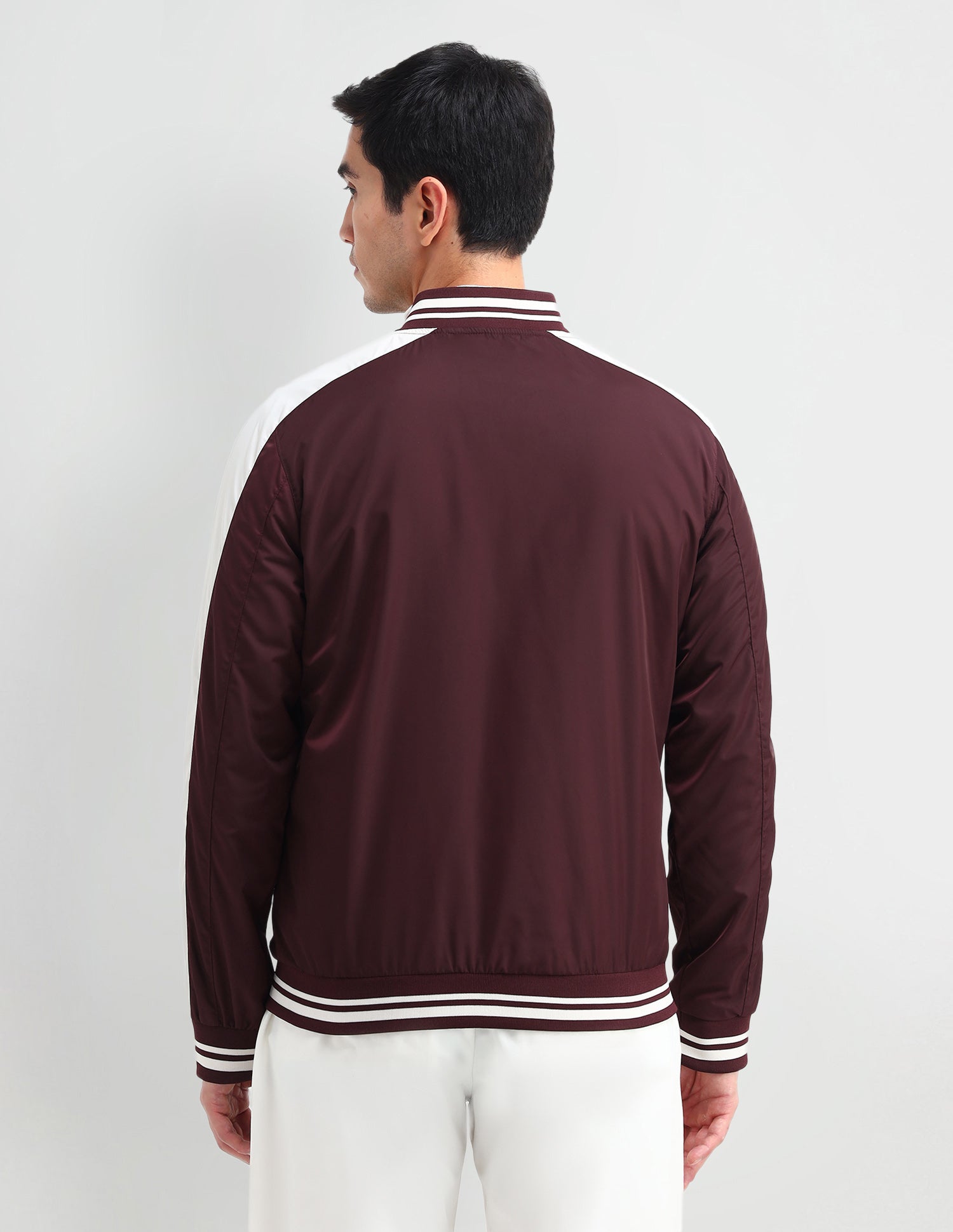 Brand Printed Regular Fit Jacket Maroon - U.S. Polo Assn. India | Large
