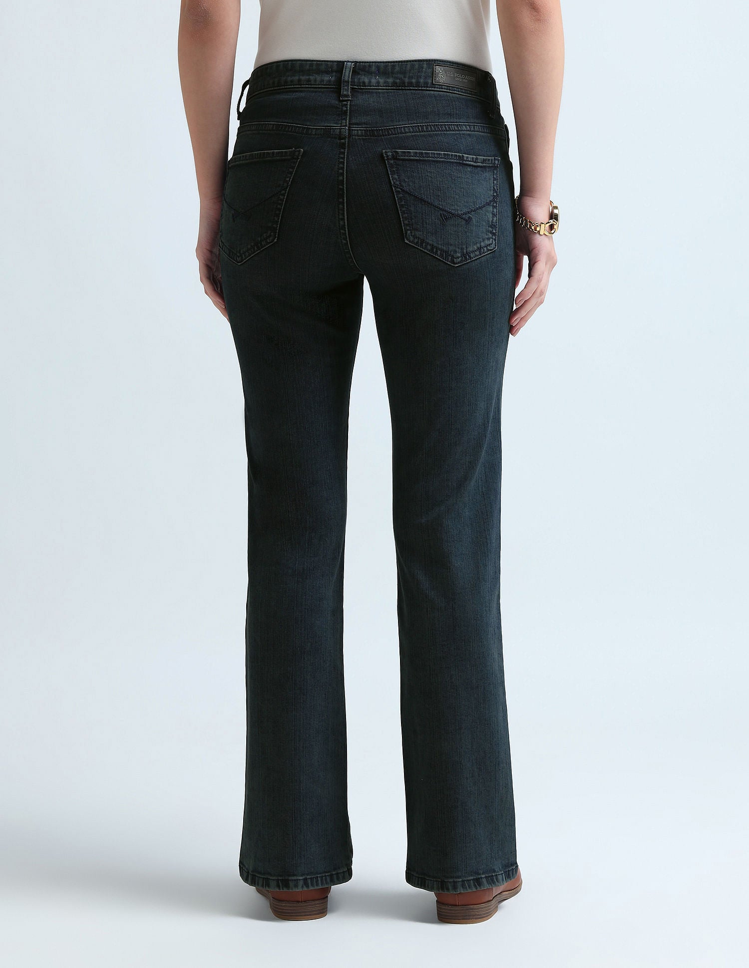 Skinny Bootcut Fit Blue Jeans Blue - U.S. POLO ASSN. | Large