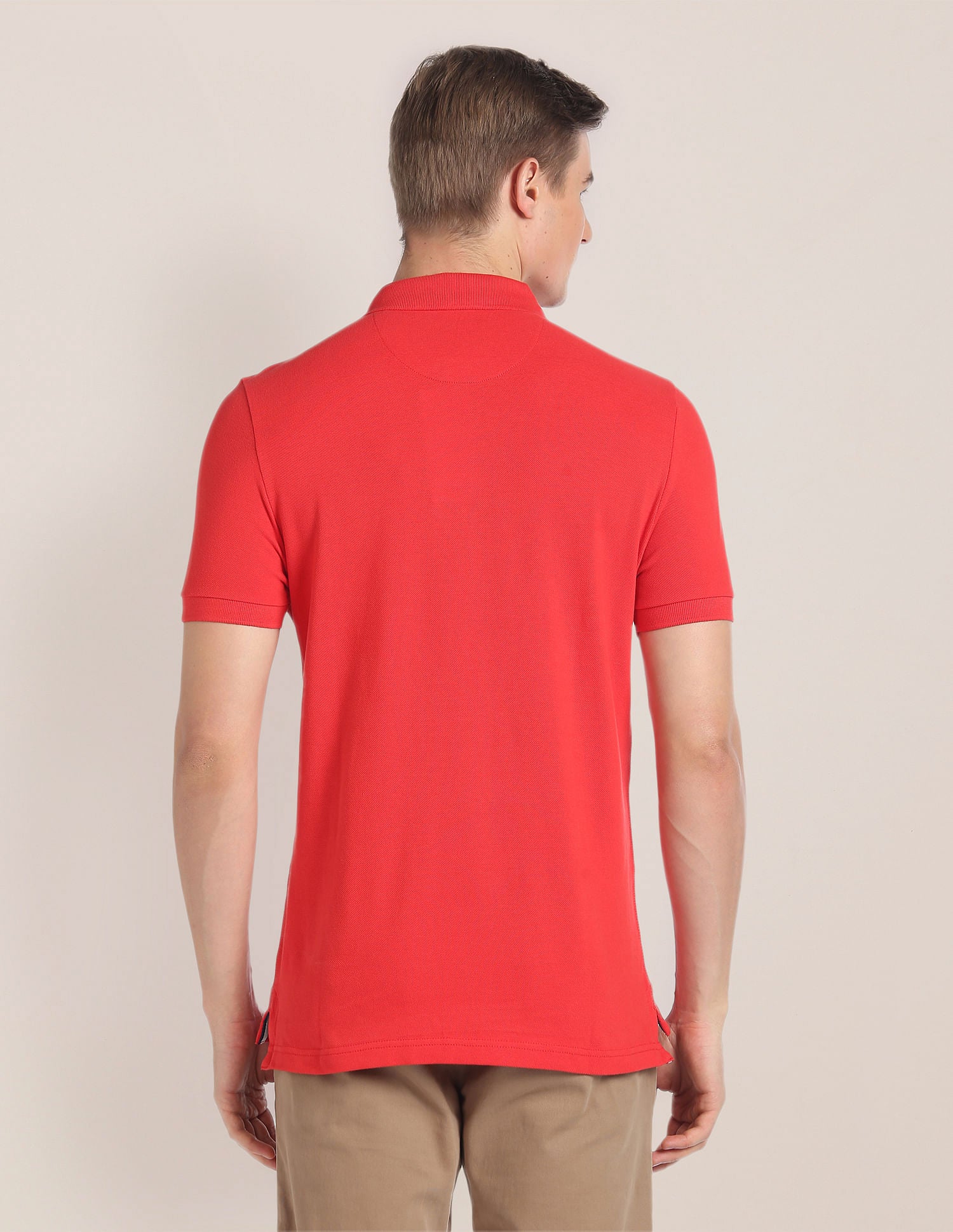 Solid Solid Polo Shirt Coral - U.S. Polo Assn. India | Large