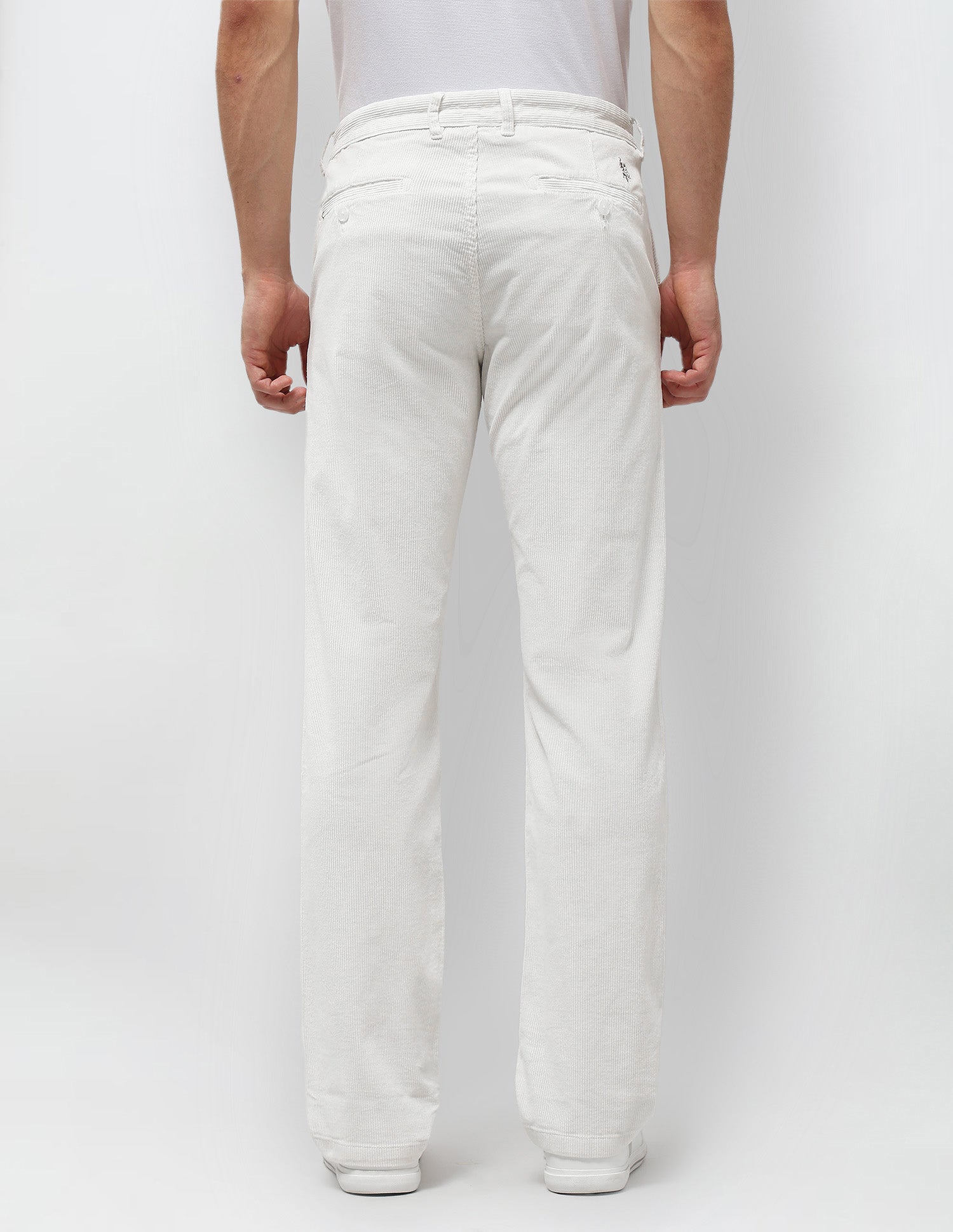Riley Straight Fit Corduroy Trousers White - U.S. POLO ASSN. | Large