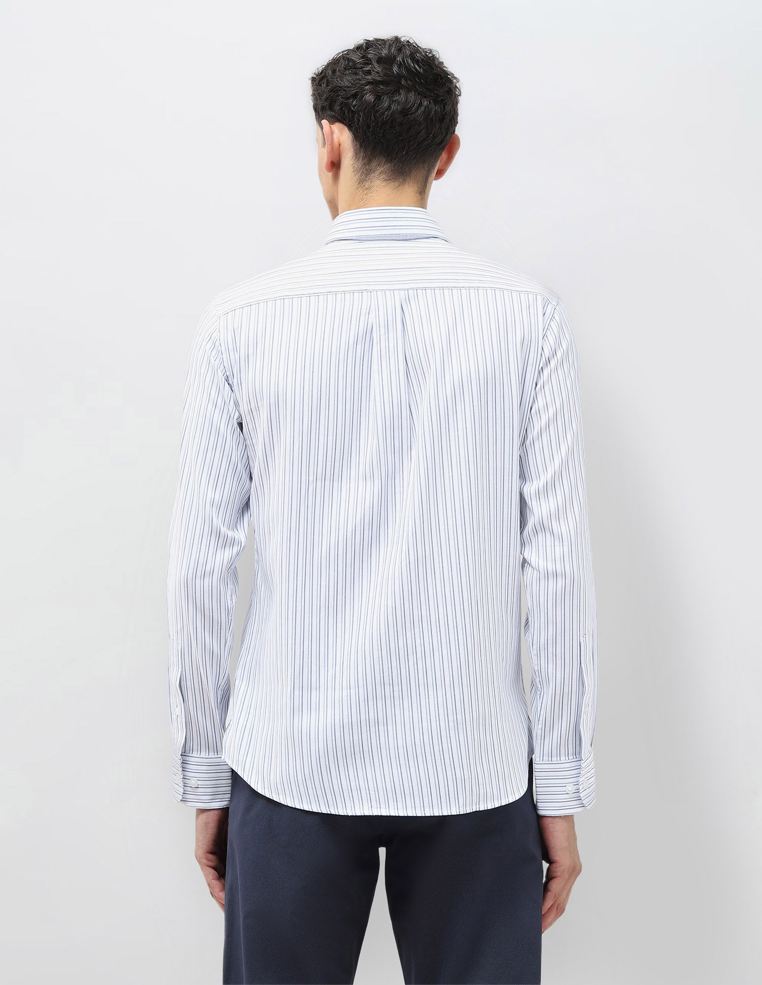 Dobby Tailored Fit Shirt Blue - U.S. POLO ASSN. | Large