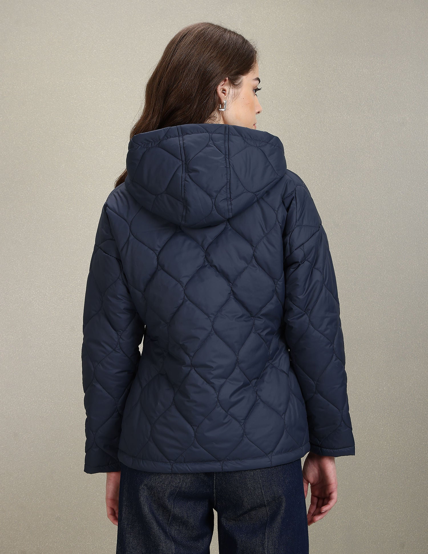 Hooded Puffer Jacket Navy - U.S. Polo Assn. India | Large