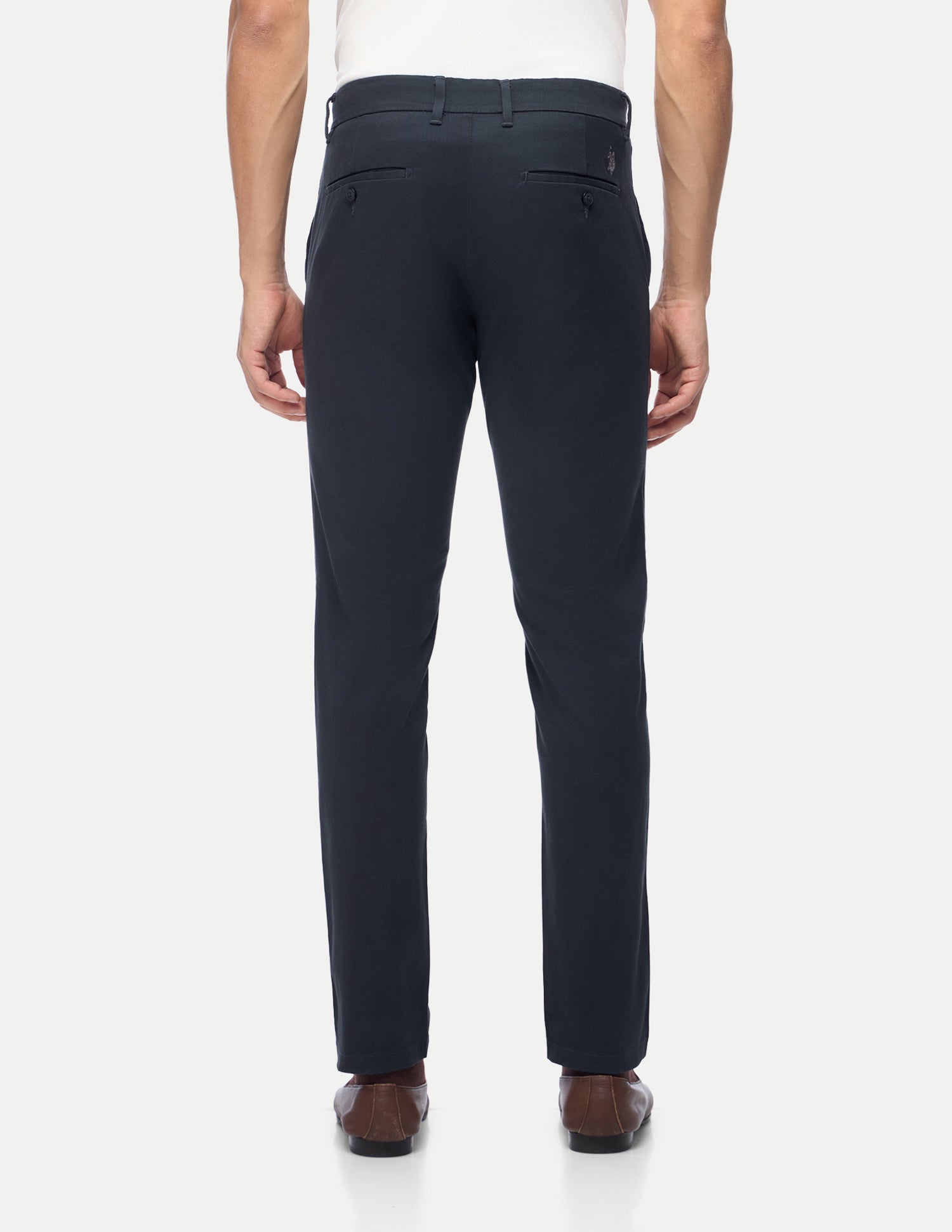 Austin Trim Regular Fit Twill Trousers Navy - U.S. Polo Assn. India | Large