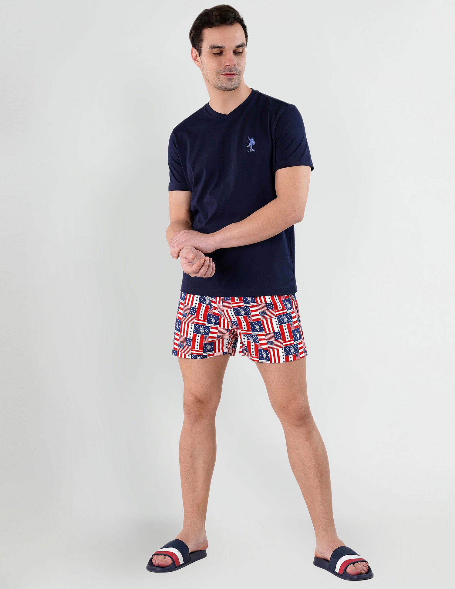 Graphic Print Cotton I657 Boxers - Pack Of 1 Red - U.S. POLO ASSN. | Large