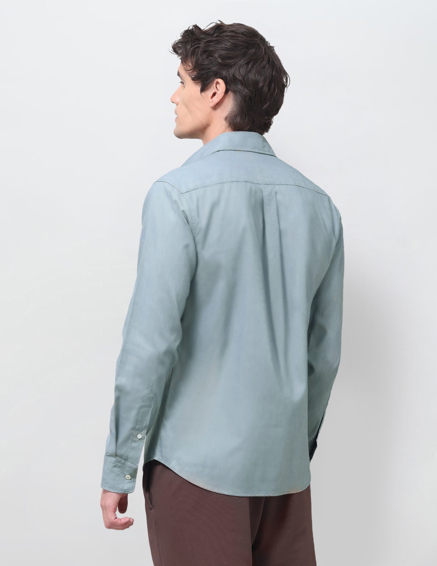 Solid Regular Fit Shirt Teal - U.S. Polo Assn. India | Large