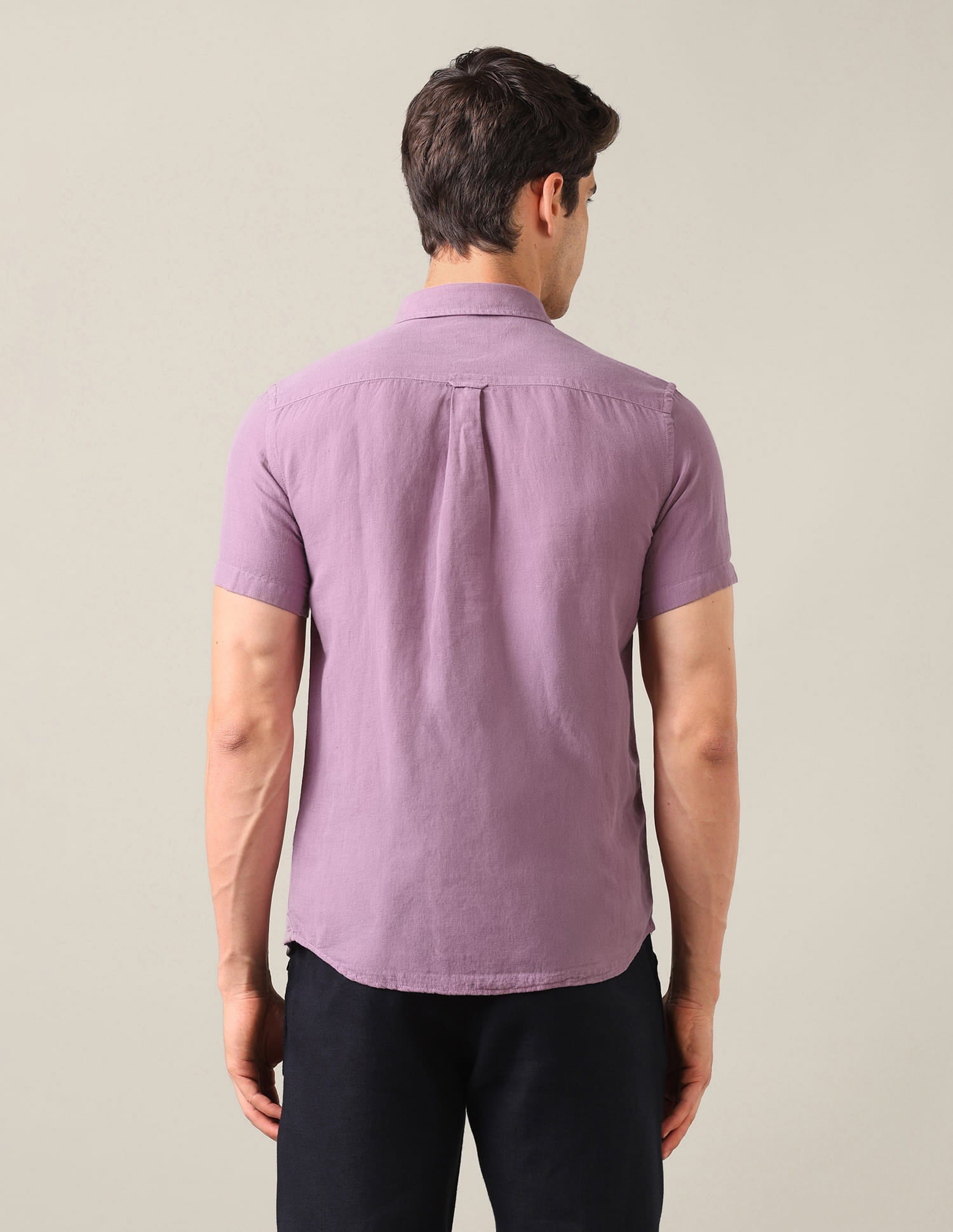 Solid Regular Fit Shirt Purple - U.S. Polo Assn. India | Large