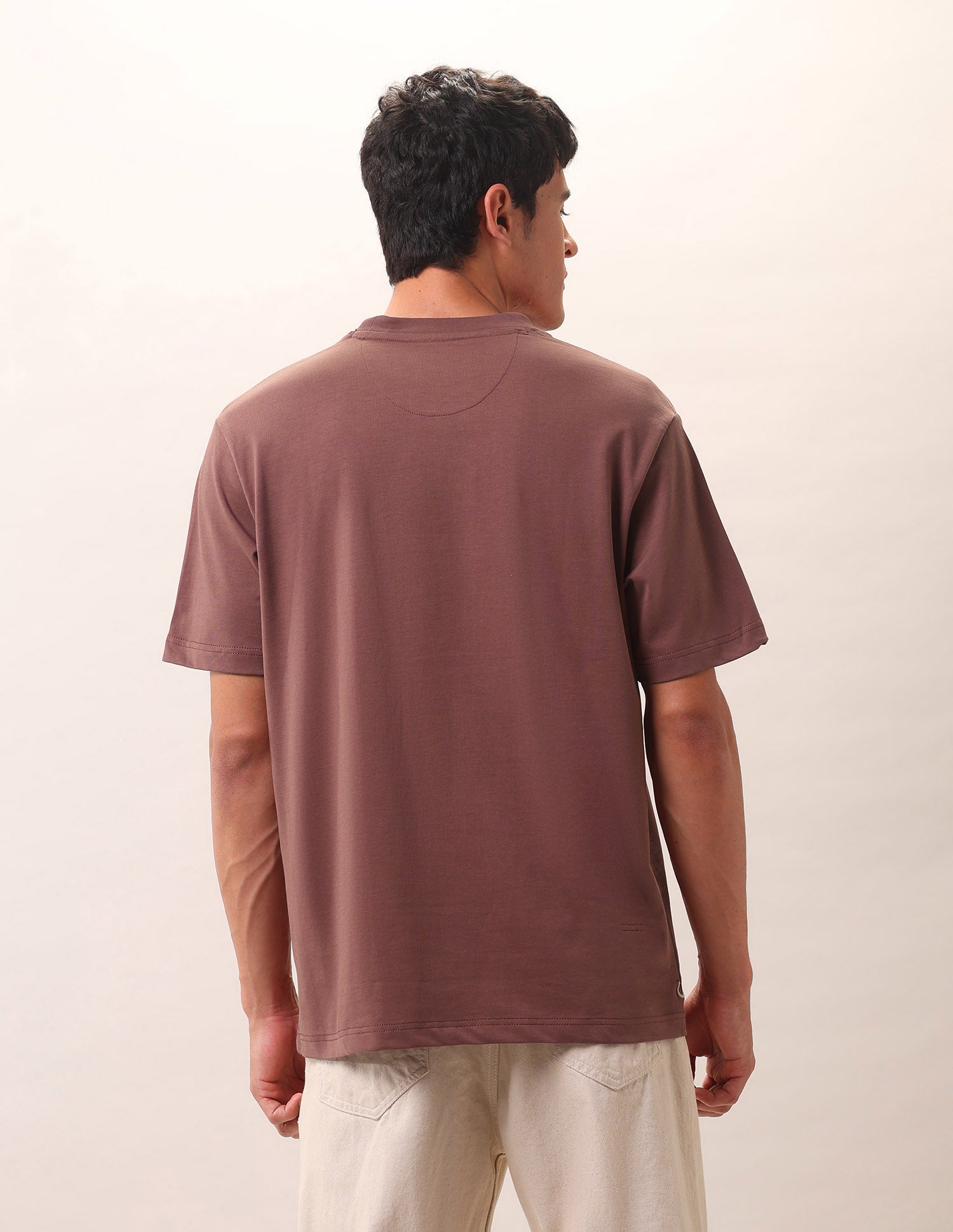 Solid Pure Cotton T-Shirt Rust - U.S. Polo Assn. India | Large