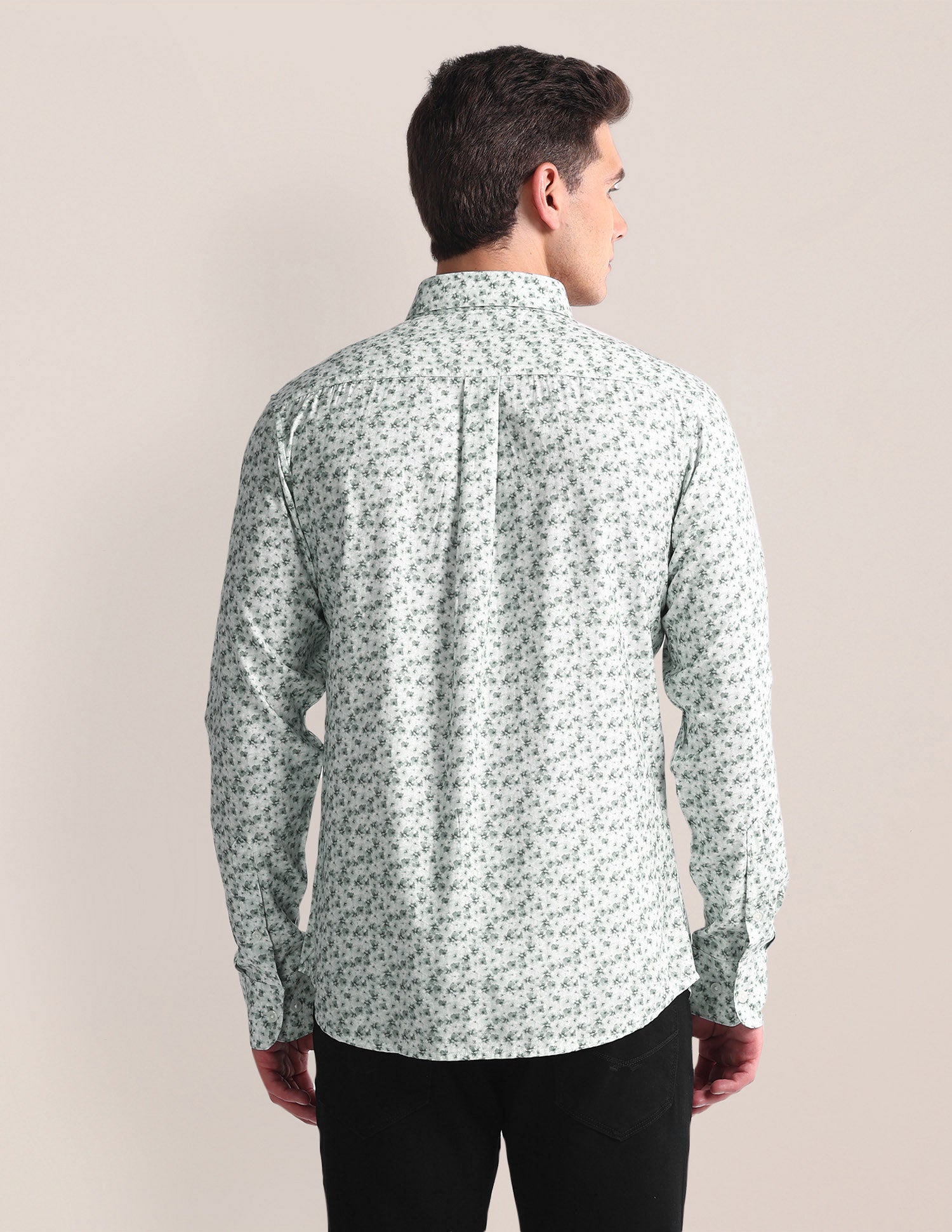 Floral Print Tailored Fit Shirt Grey - U.S. POLO ASSN. | Large