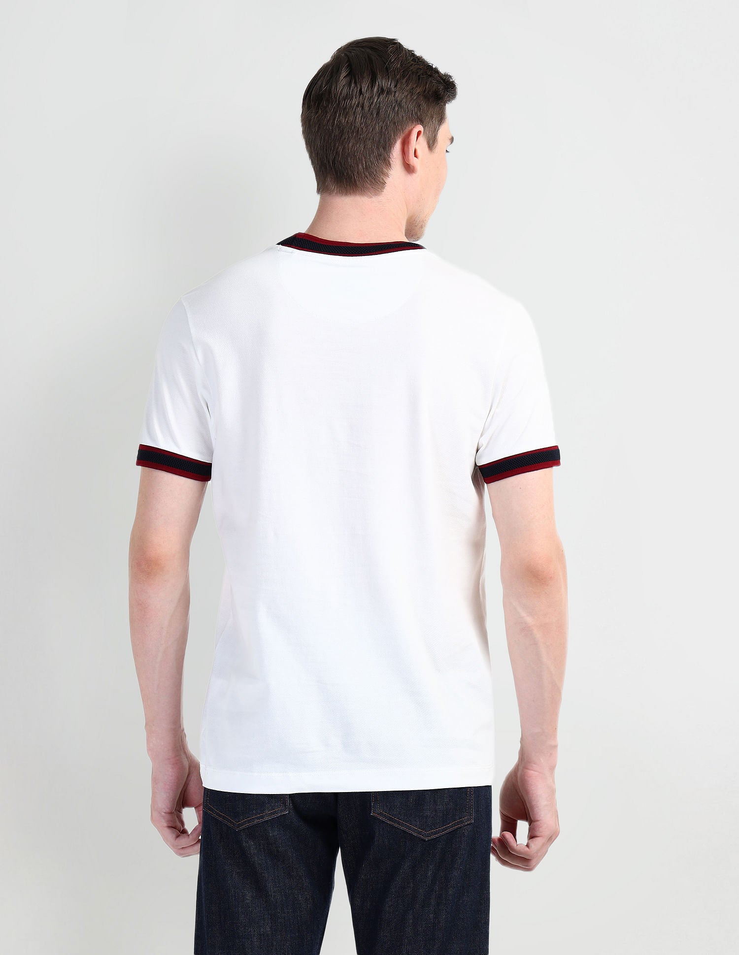 Solid Cotton T-Shirt Ivory - U.S. POLO ASSN. | Large