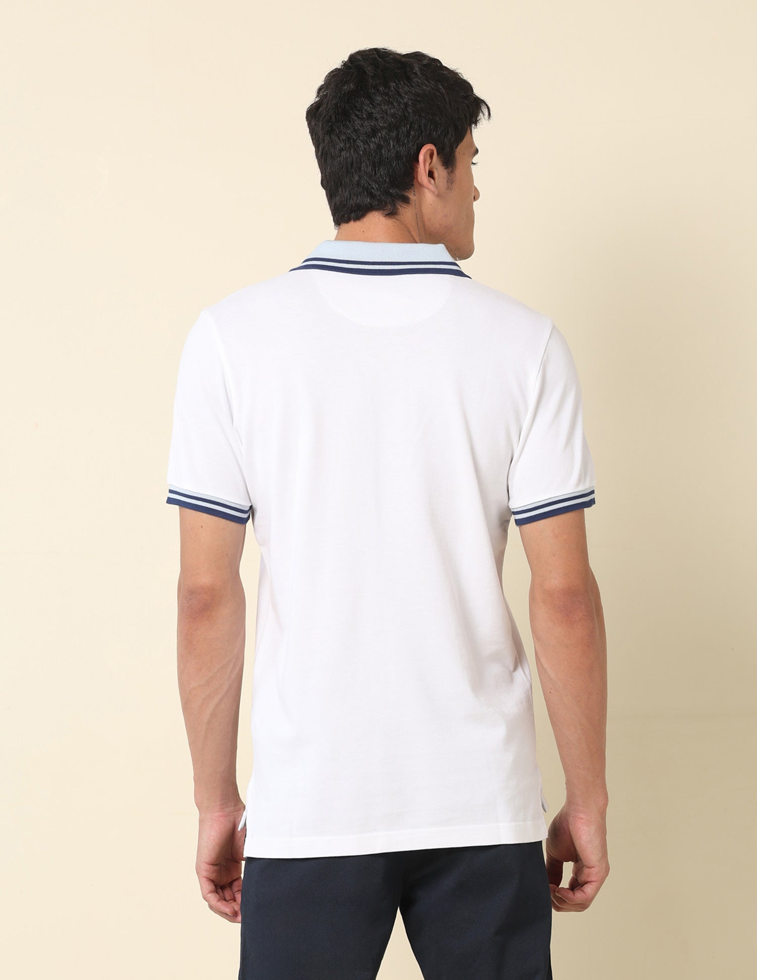 Pure Cotton Slim Fit Classic Polo Shirt White - U.S. Polo Assn. India | Large
