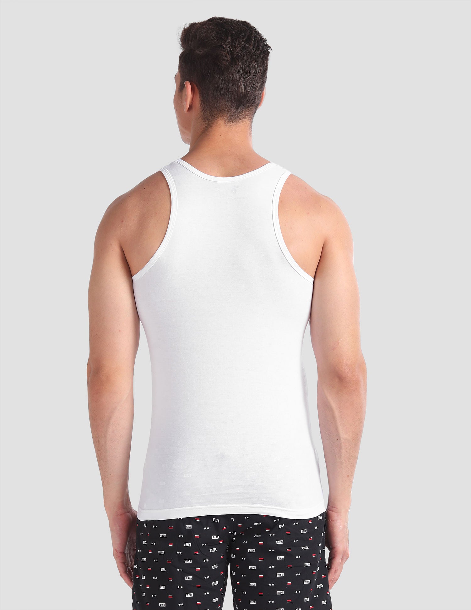 Round Neck Cotton Jersey I661 Vest - Pack Of 1 White - U.S. POLO ASSN. | Large