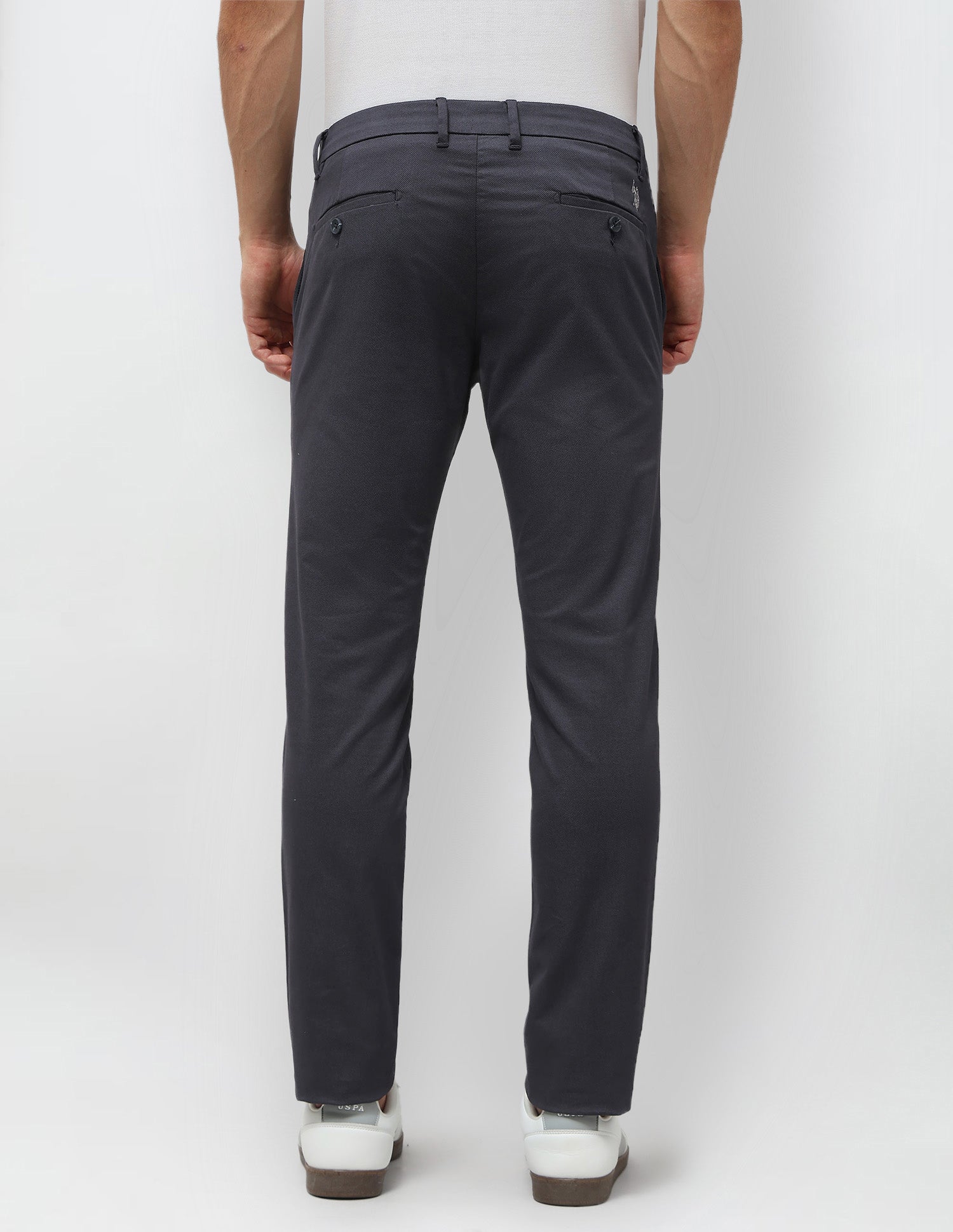 Slim Fit All Over Printed Trousers Navy - U.S. POLO ASSN. | Large