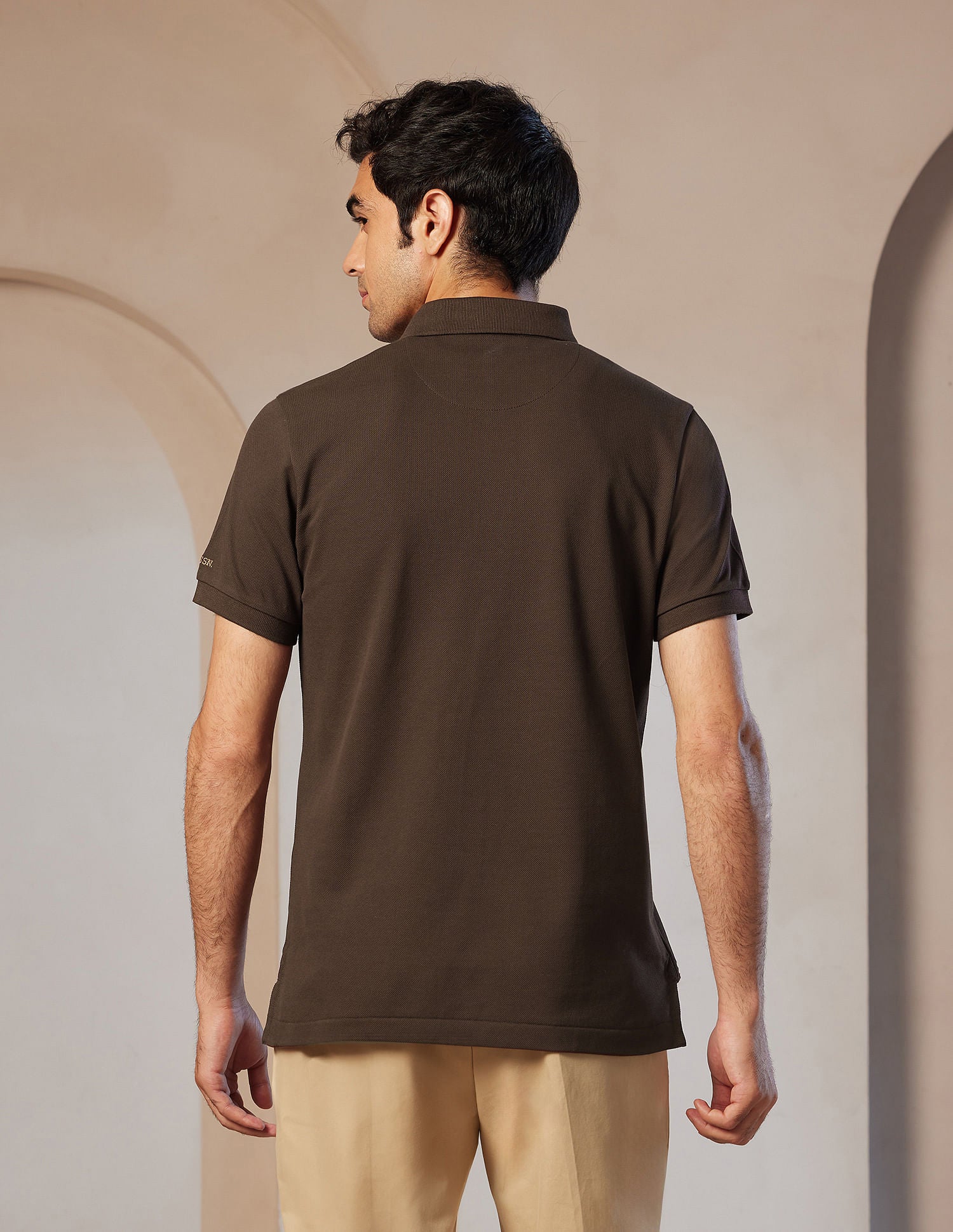 Pacho X Slim Fit Cotton Polo Shirt Choco - U.S. Polo Assn. India | Large