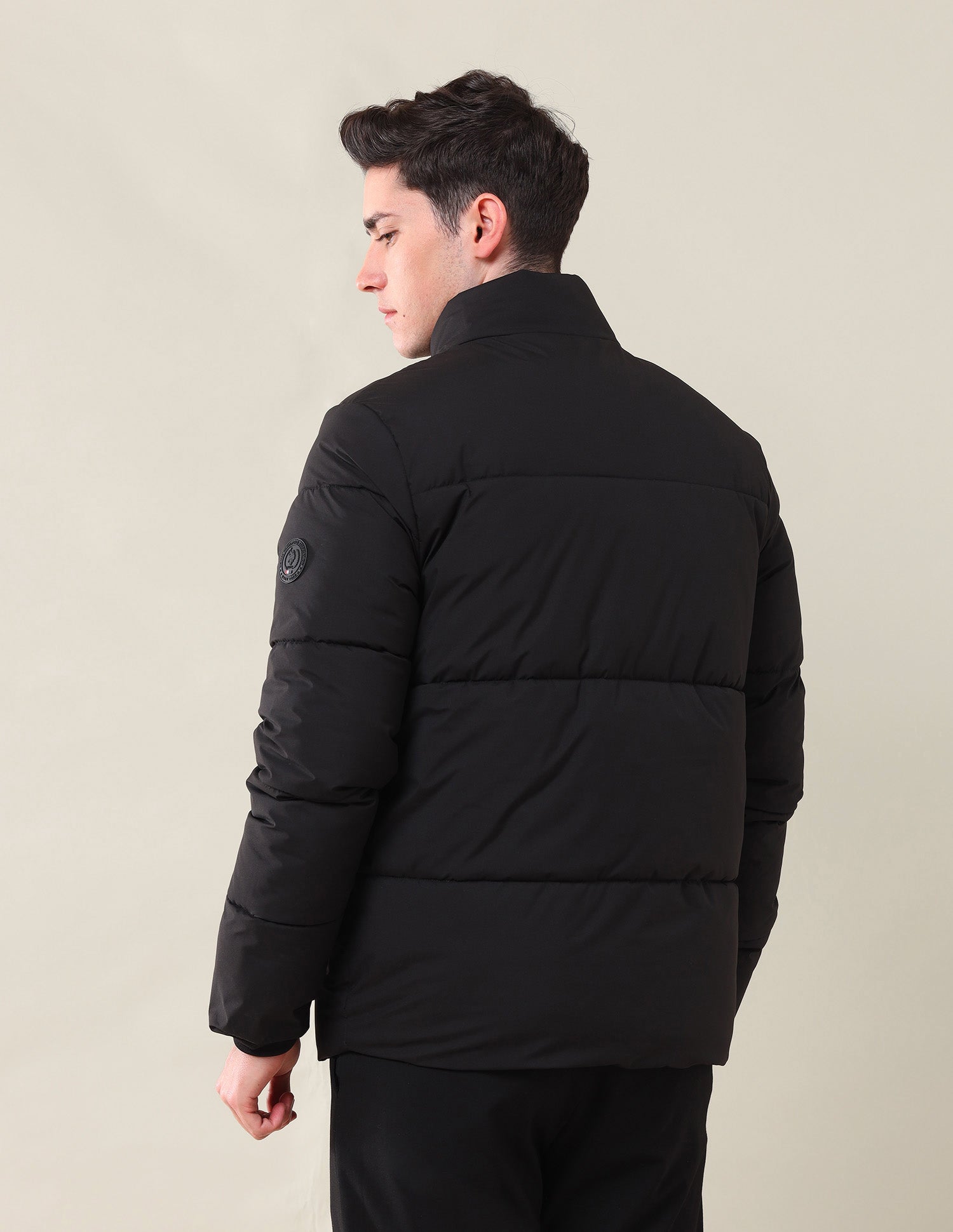 Colourblocked Puffer Jacket Black - U.S. Polo Assn. India | Large
