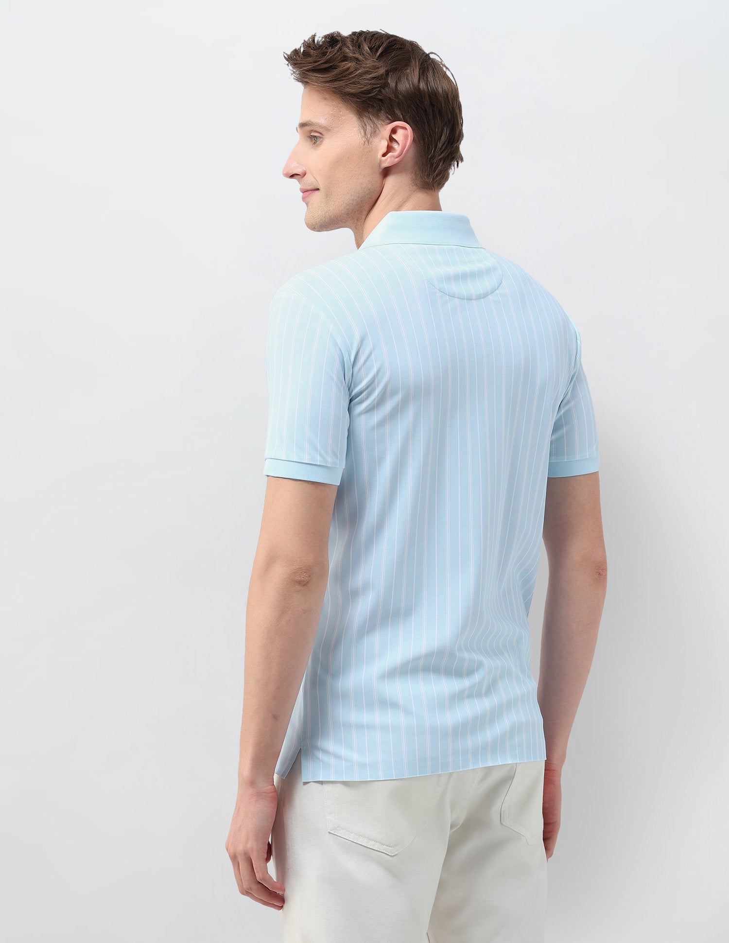 Vertical Striped Regular Fit Polo Shirt Light Blue - U.S. Polo Assn. India | Large