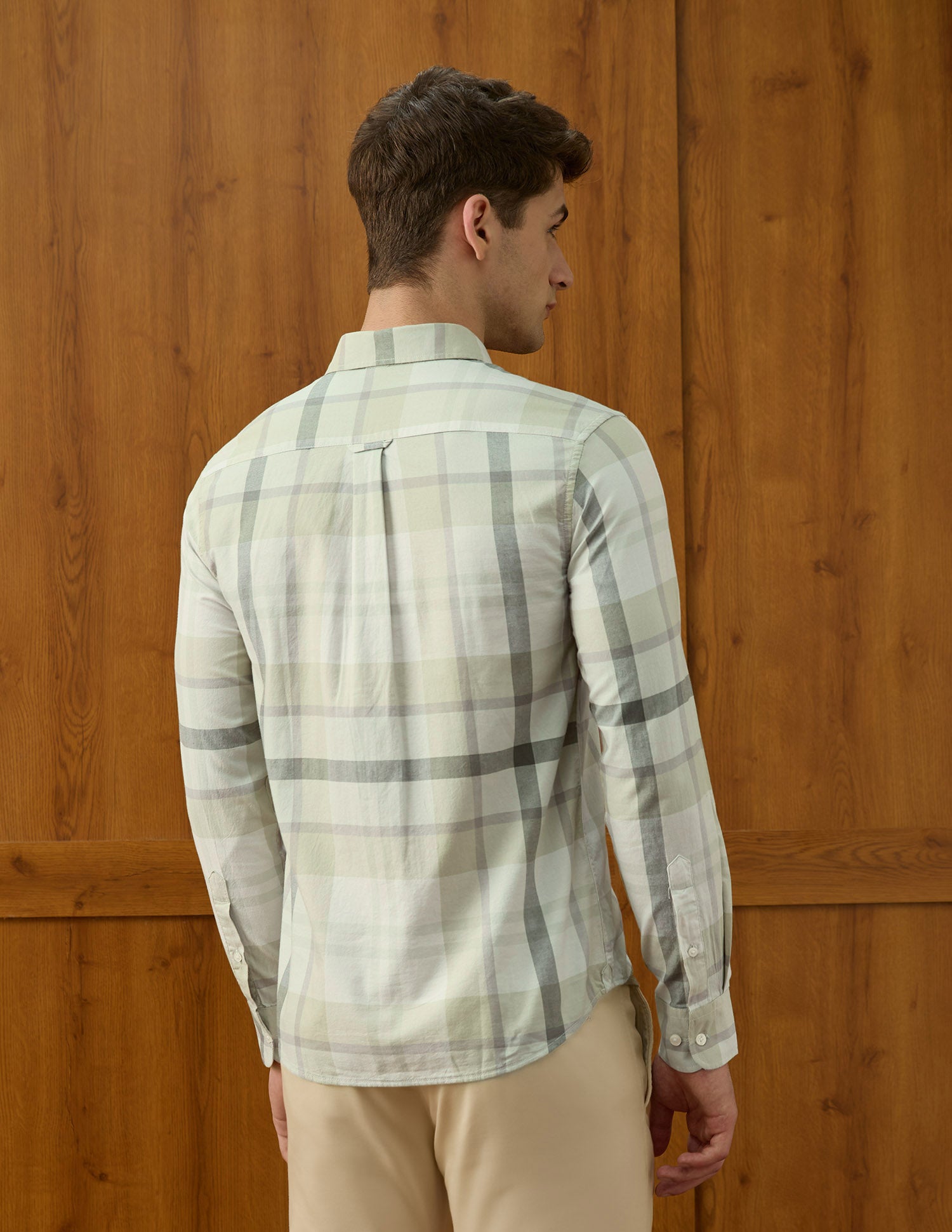 Plaid Checked Equestrian Aisle Theater Shirt Light Green - U.S. POLO ASSN. | Large