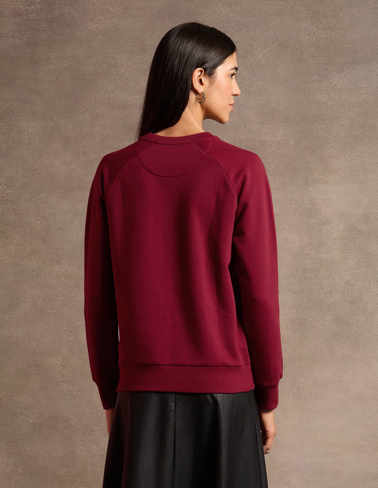 Embossed Brand Print Sweatshirt Maroon - U.S. POLO ASSN. | Large