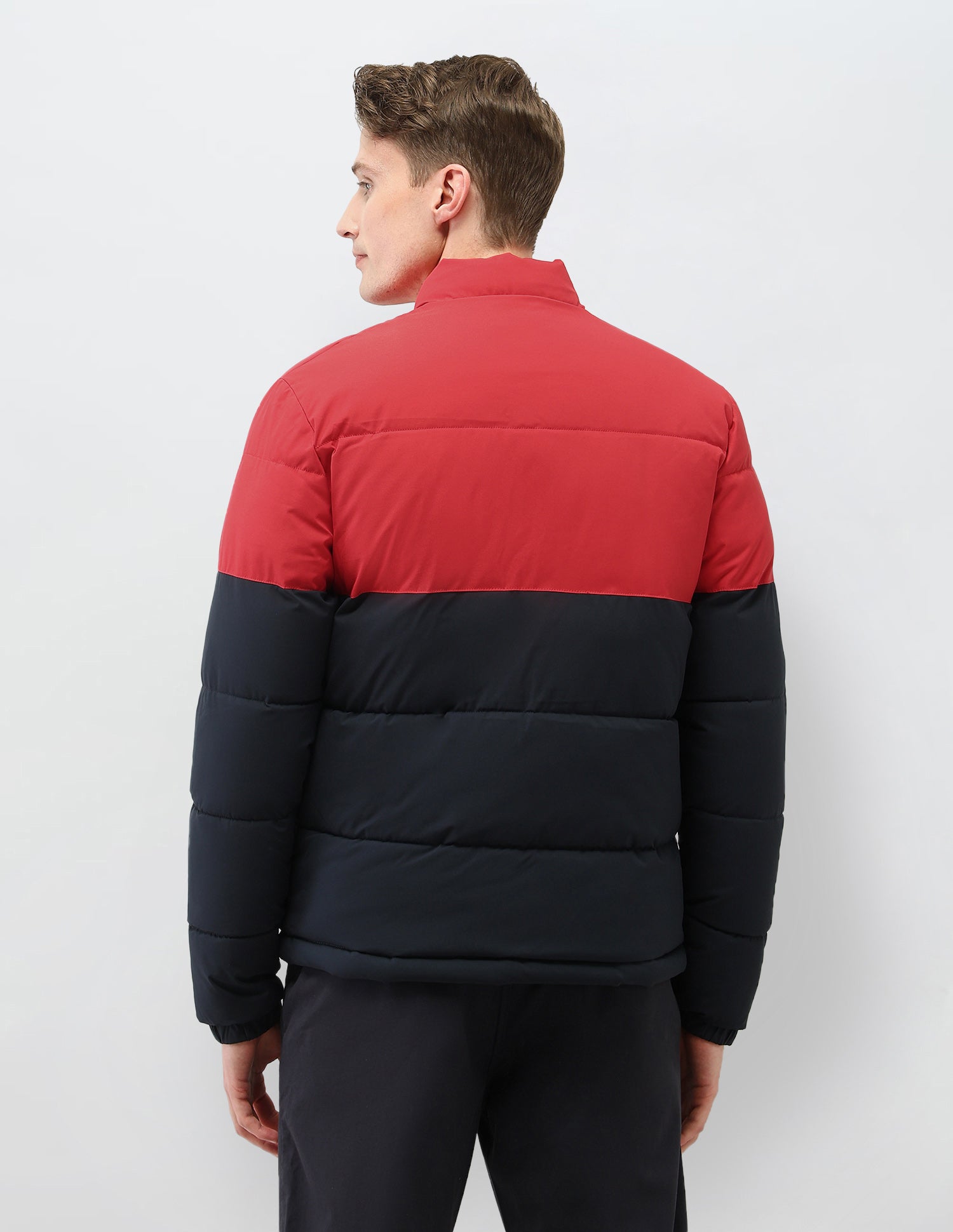 Colour Blocked Regular Fit Puffer Jacket Navy - U.S. Polo Assn. India | Large