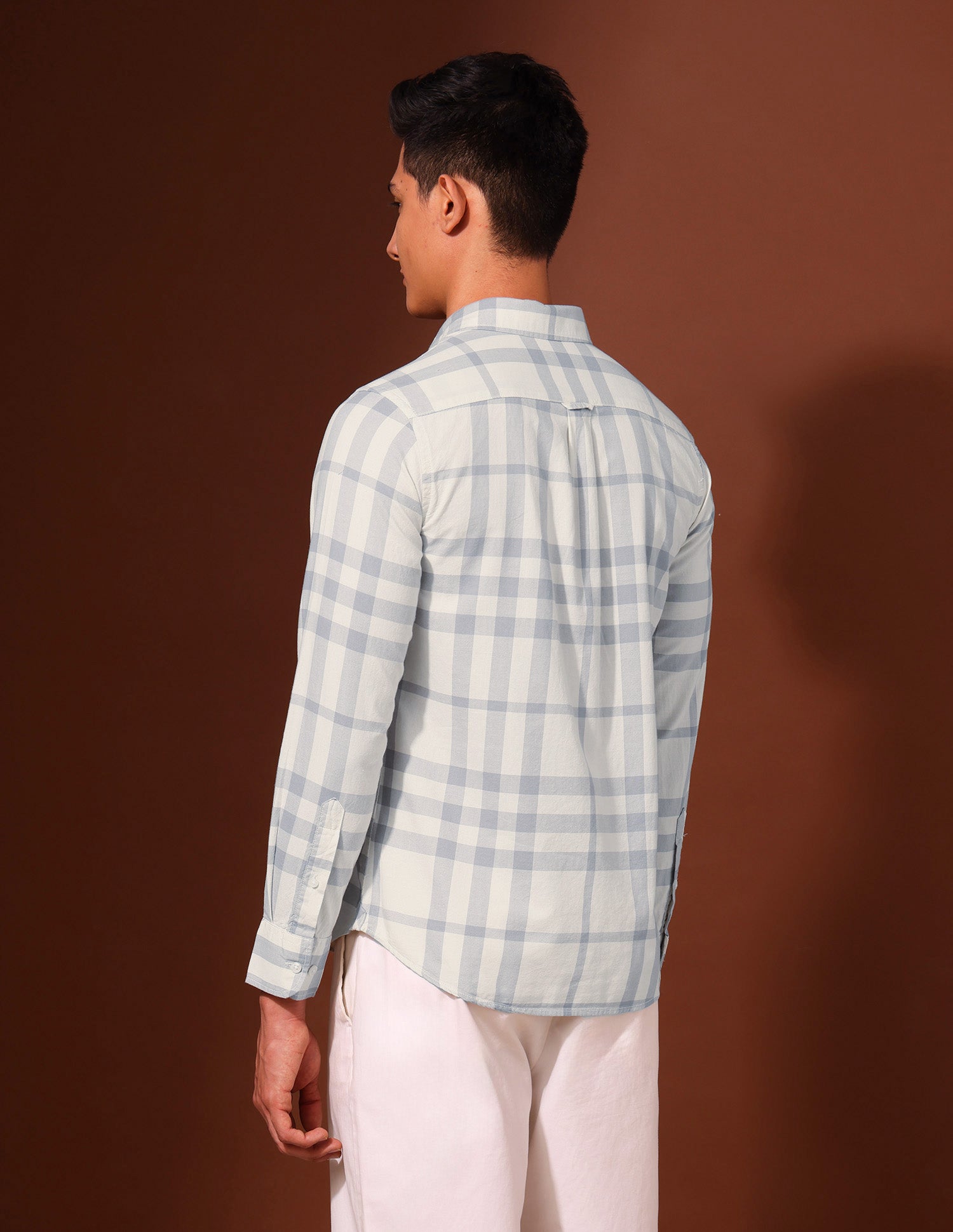 Grid Tattersall Checked Pure Cotton Shirt Grey - U.S. Polo Assn. India | Large
