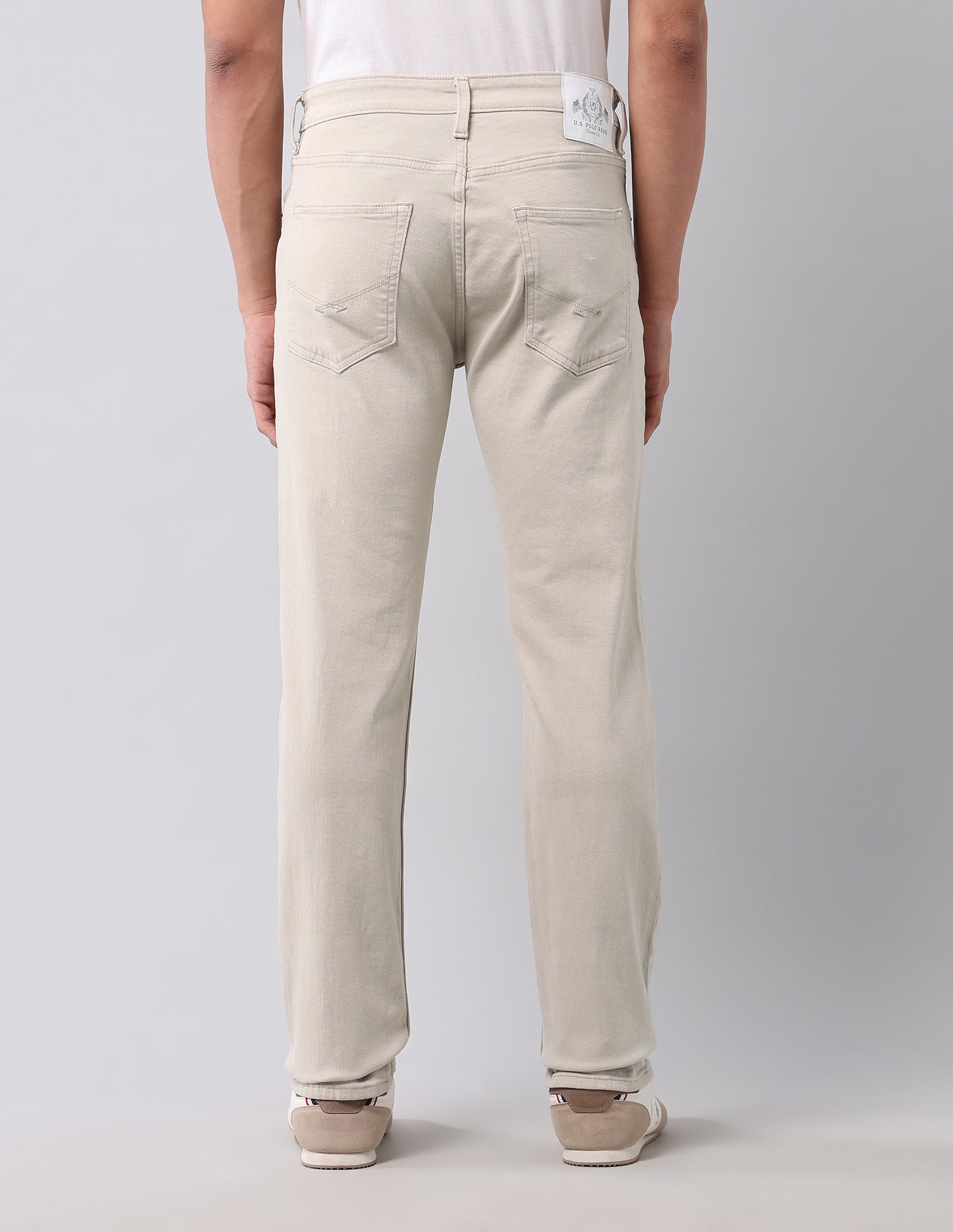 Harold Slim Straight Fit Beige Jeans Light Beige - U.S. POLO ASSN. | Large