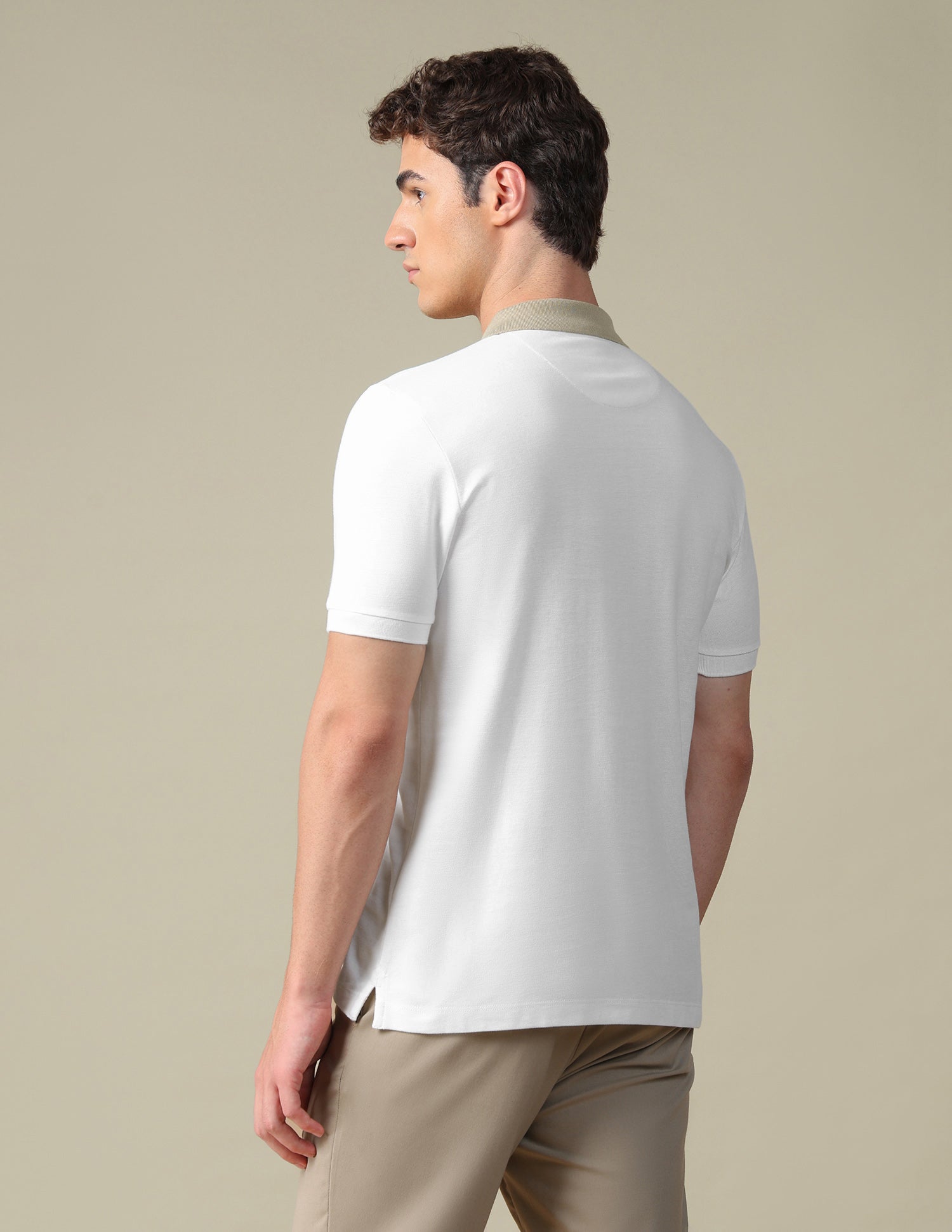 Horizontal Striped Slim Fit Polo Shirt Ivory - U.S. Polo Assn. India | Large