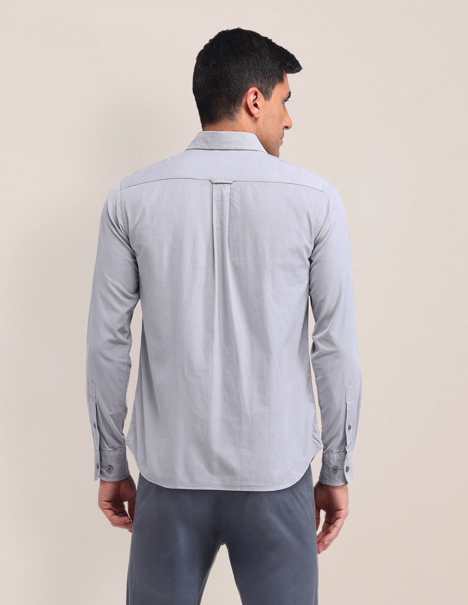 Solid Tailored Fit Shirt Grey - U.S. Polo Assn. India | Large