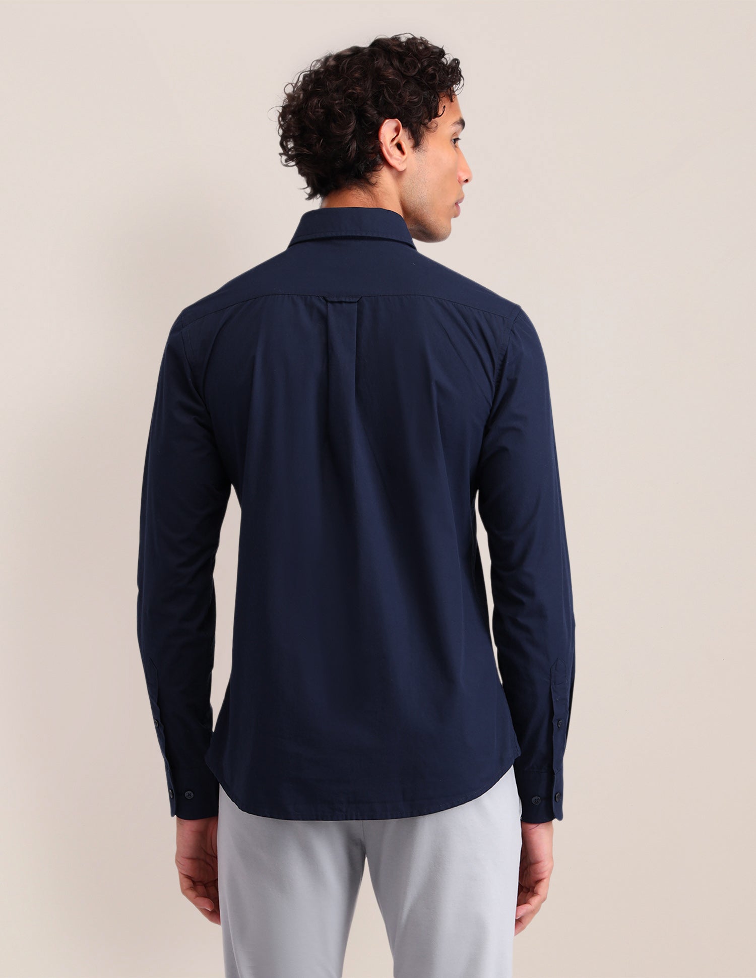 Horizontal Striped Tailored Fit Shirt Navy - U.S. Polo Assn. India | Large
