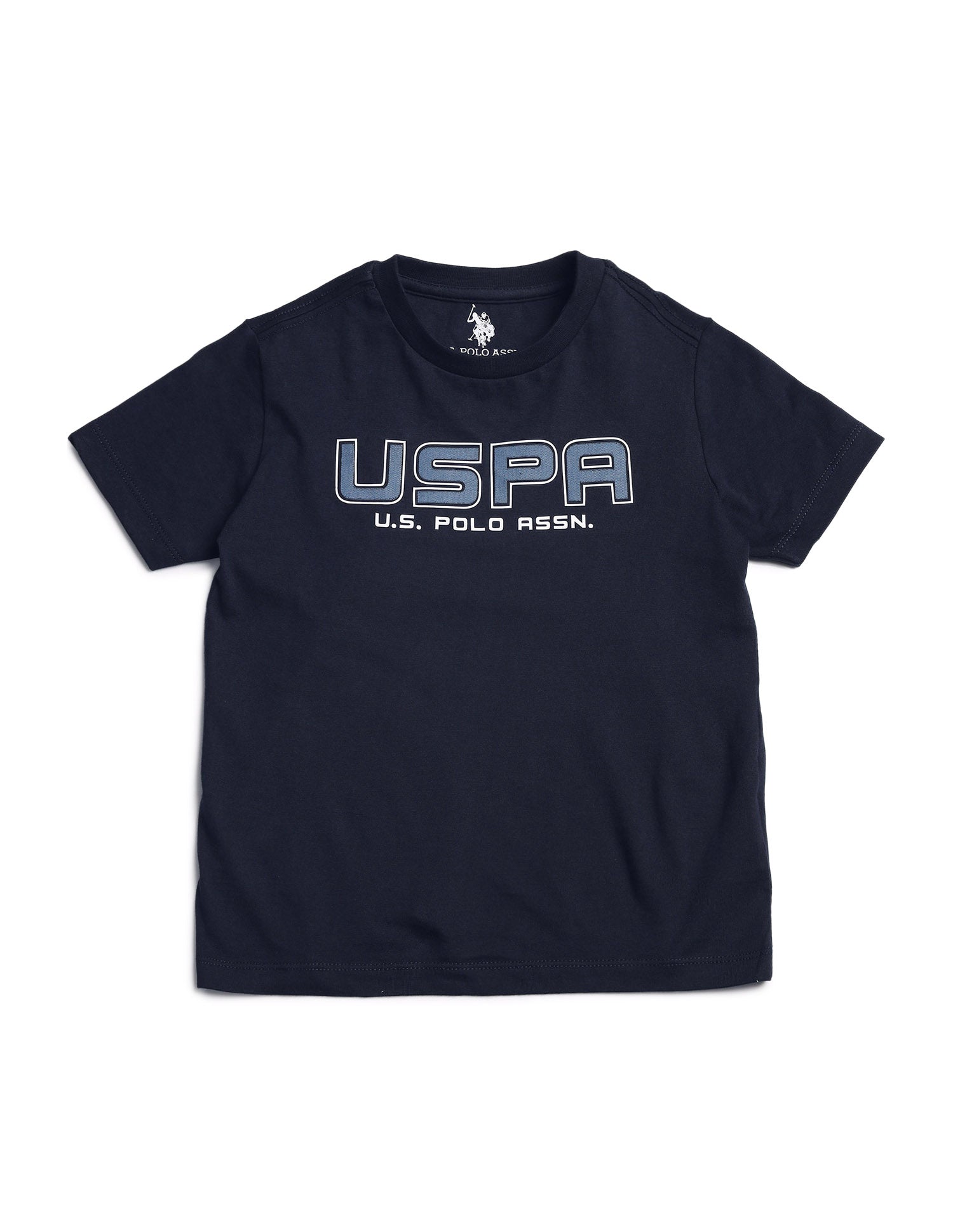 Boys Brand Printed Regular Fit T-Shirt Navy - U.S. POLO ASSN. | Large