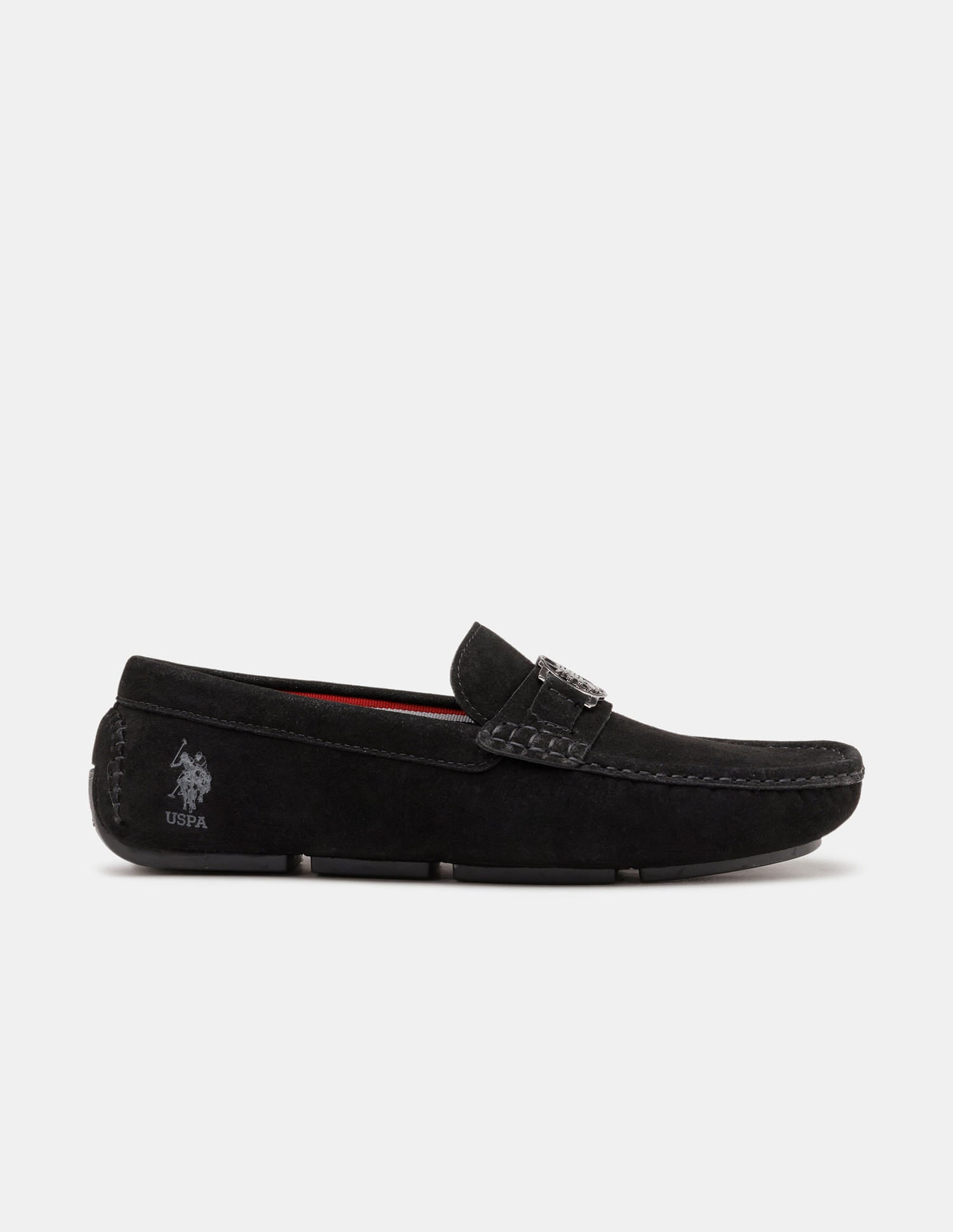 Men Torin Slip-Ons Suede Loafers Black - U.S. Polo Assn. India | Large