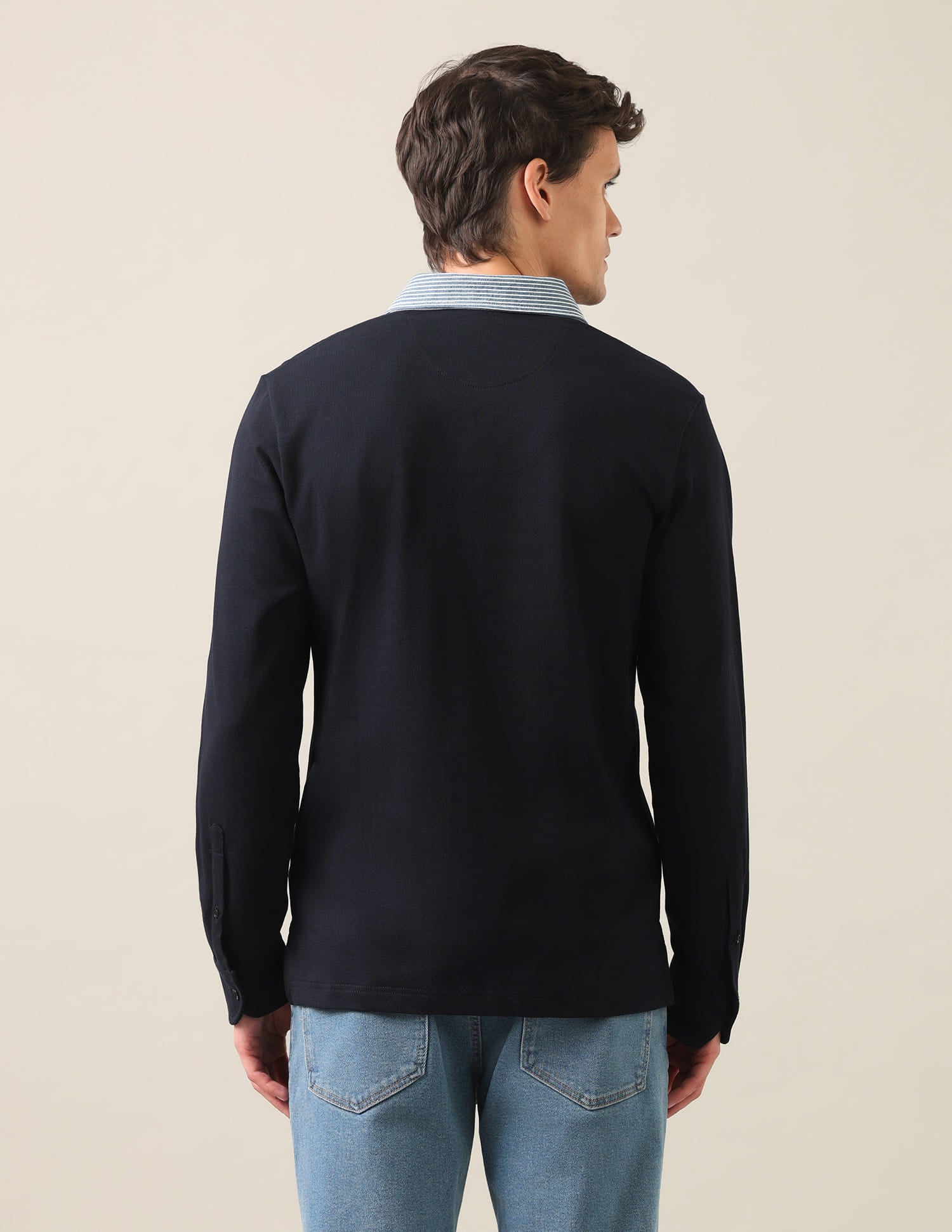 Solid Slim Fit Polo Shirt Navy - U.S. Polo Assn. India | Large