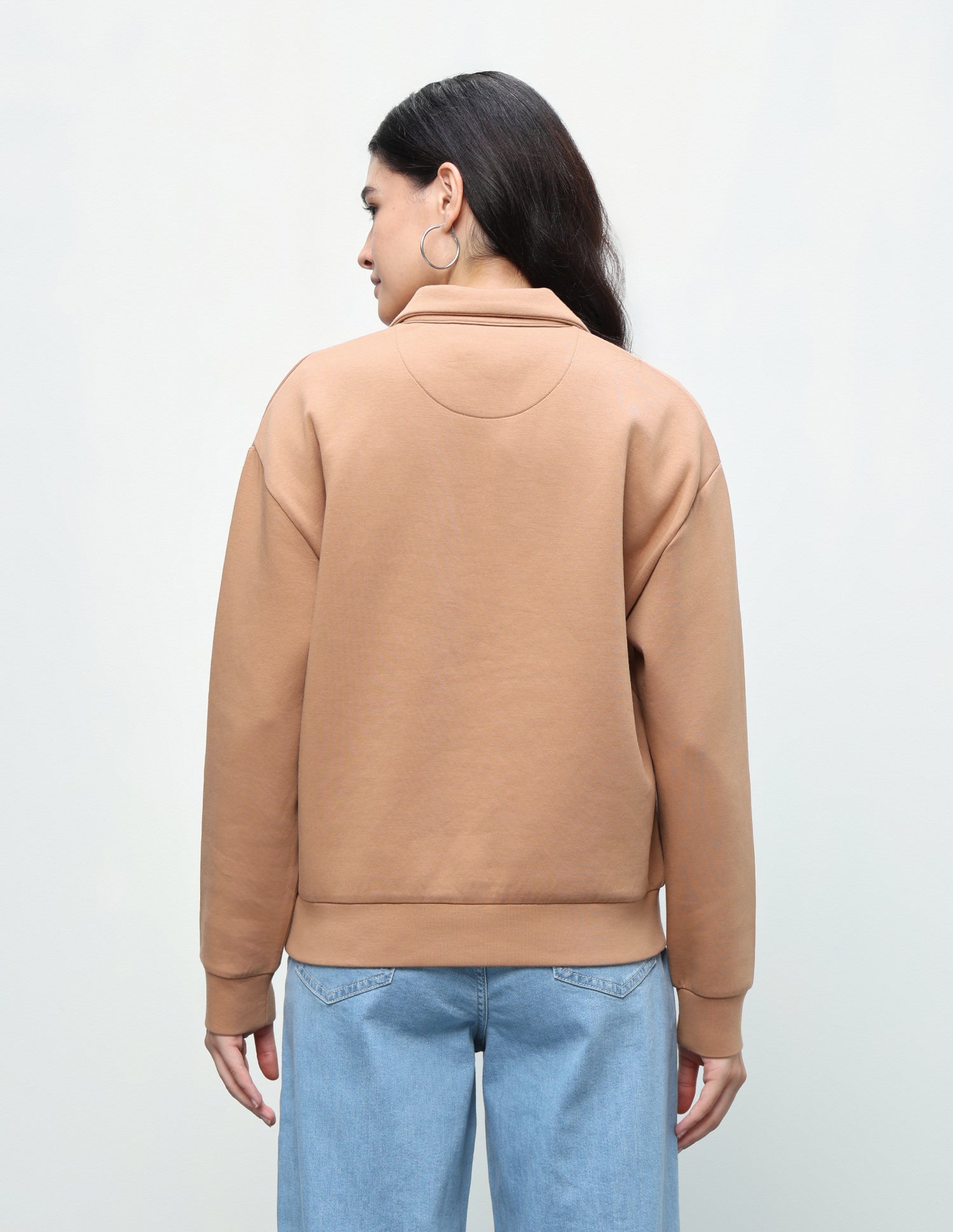 Solid Relaxed Fit Sweatshirt Brown - U.S. Polo Assn. India | Large