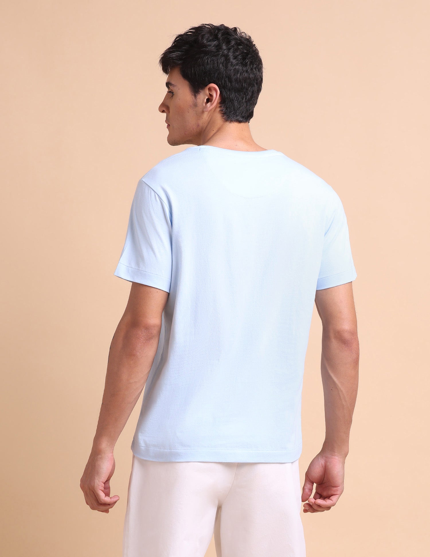 Brand Embossed Slim Fit T-Shirt Light Blue - U.S. POLO ASSN. | Large