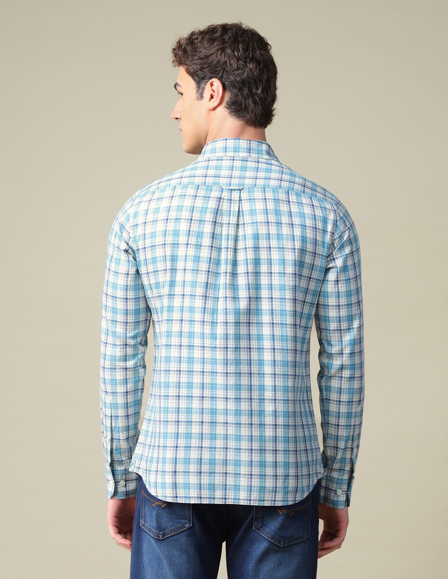 Twill Tailored Fit Shirt Aqua - U.S. Polo Assn. India | Large