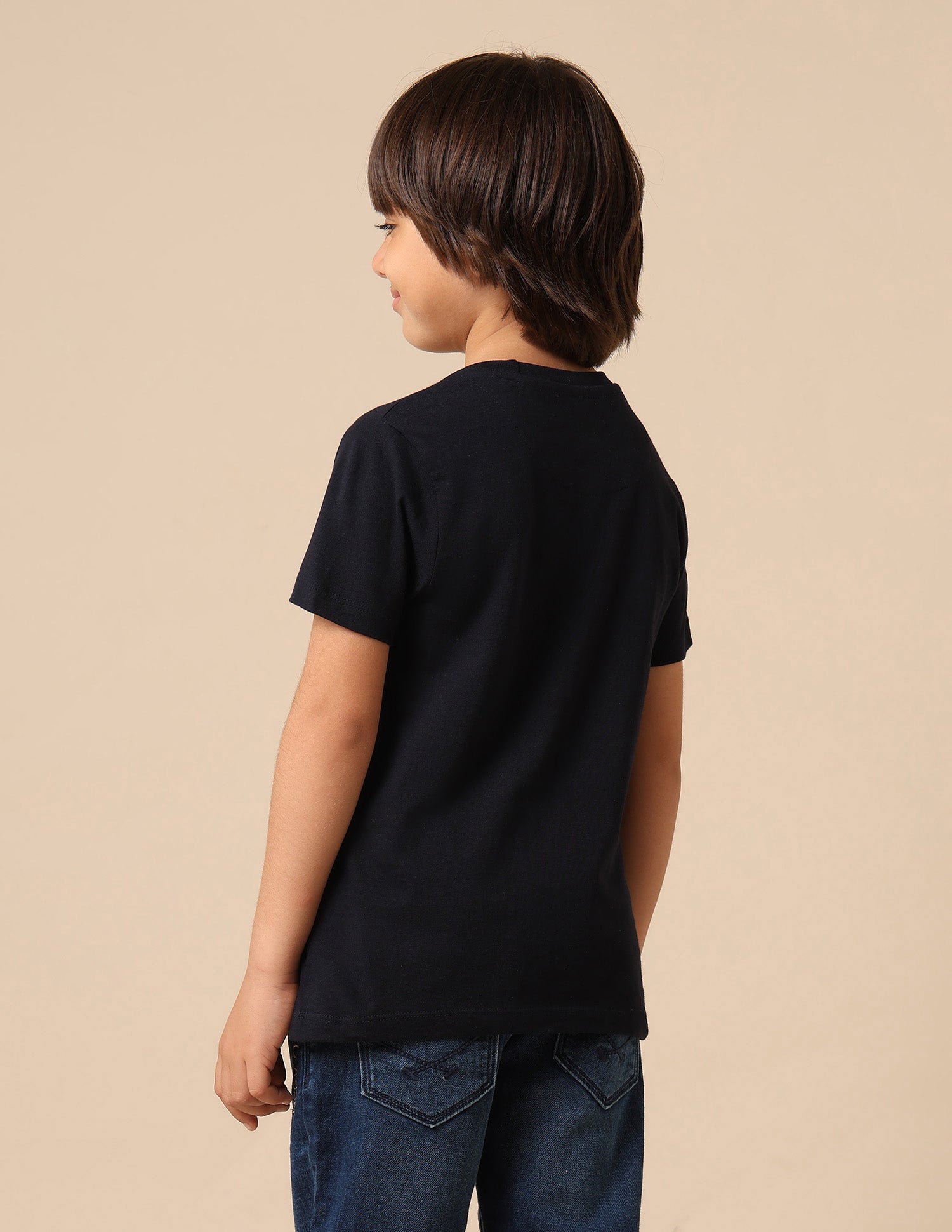 Boys Brand Printed Regular Fit T Shirt Navy - U.S. POLO ASSN. | Large