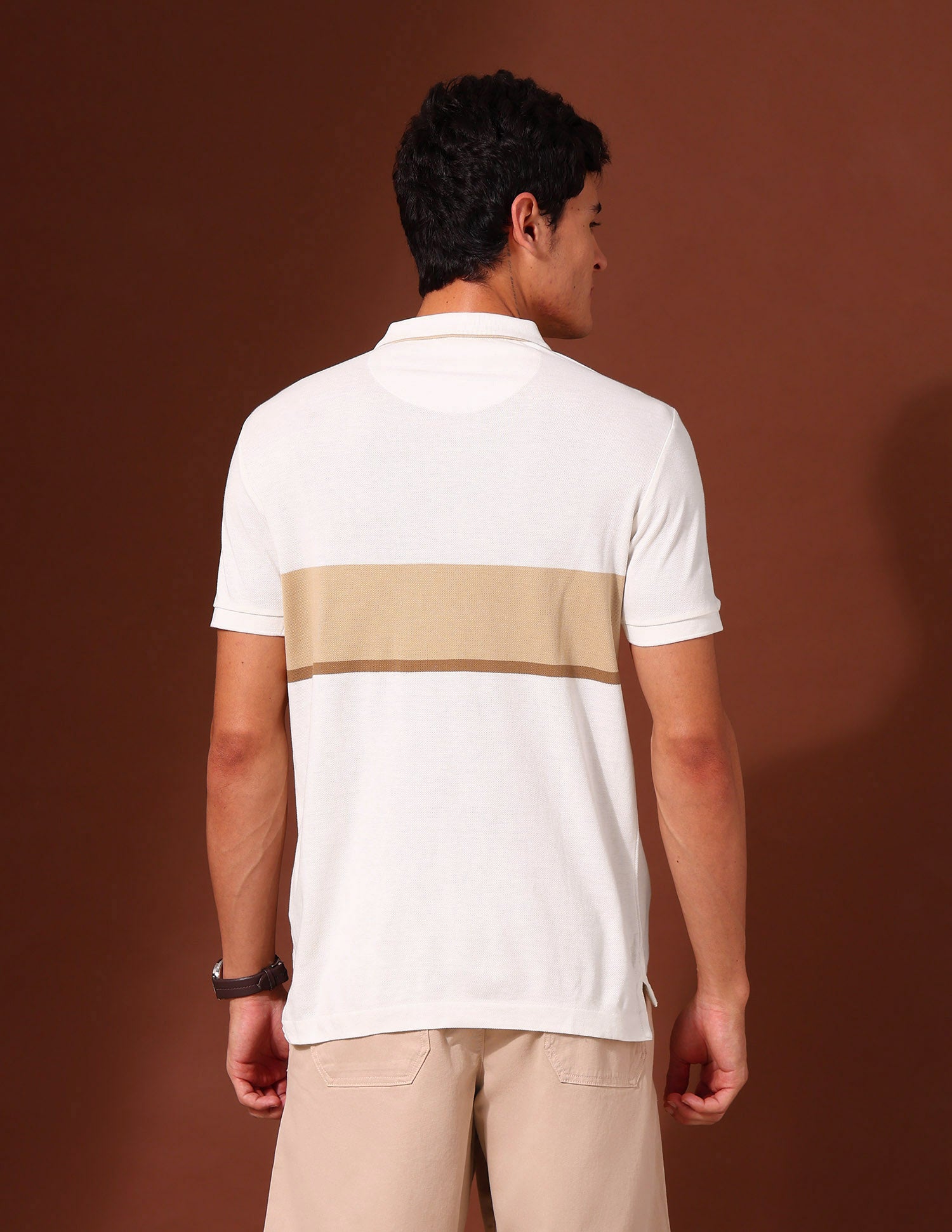 Brand Embroidered Pure Cotton Varsity Polo Shirt Off White - U.S. Polo Assn. India | Large