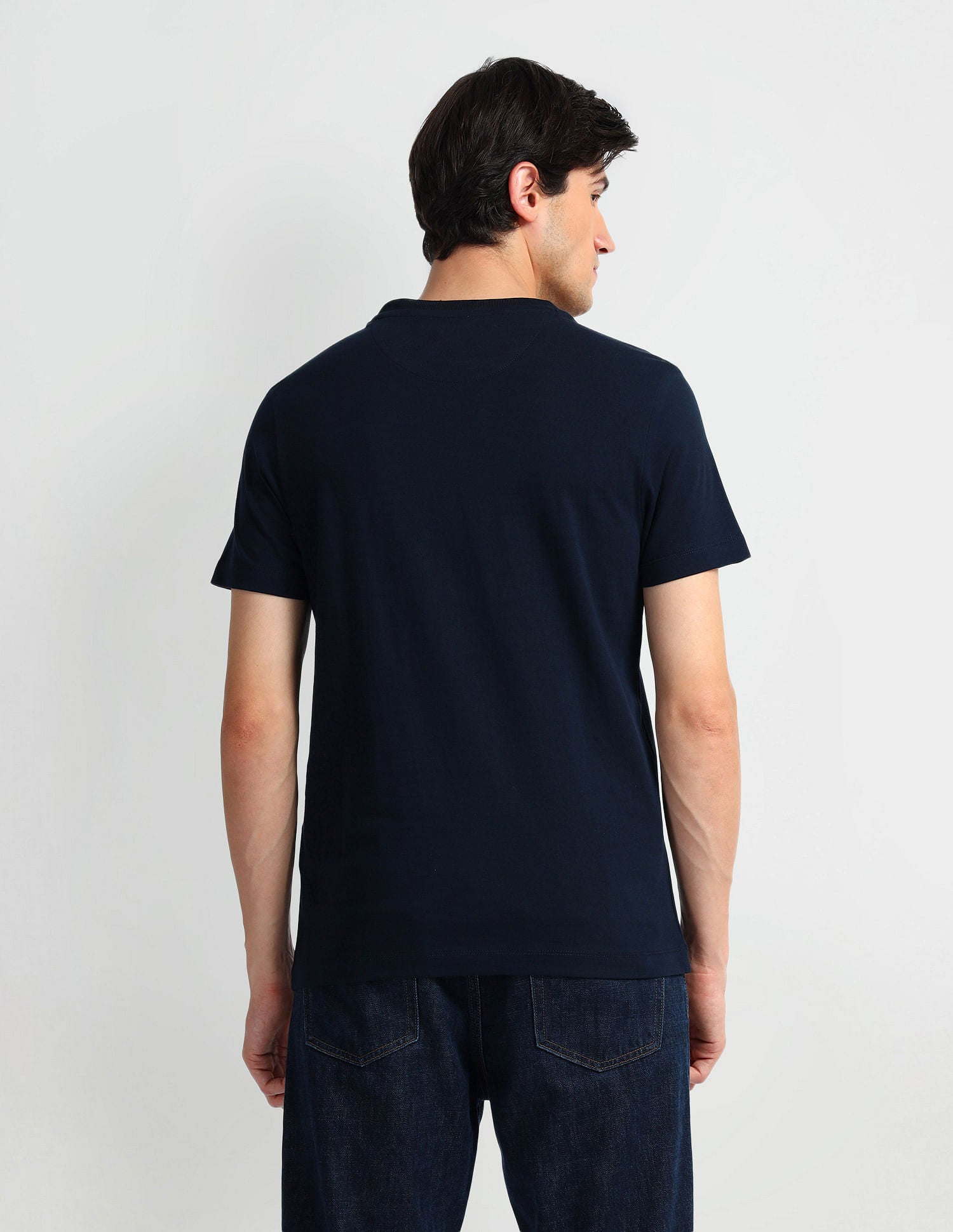 Brand Print Cotton T-Shirt Dark Navy - U.S. POLO ASSN. | Large