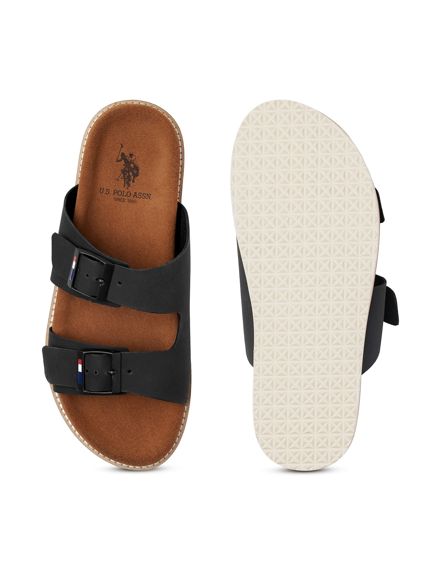 Buckle Strap Mendy Sandals Black - U.S. Polo Assn. India | Large