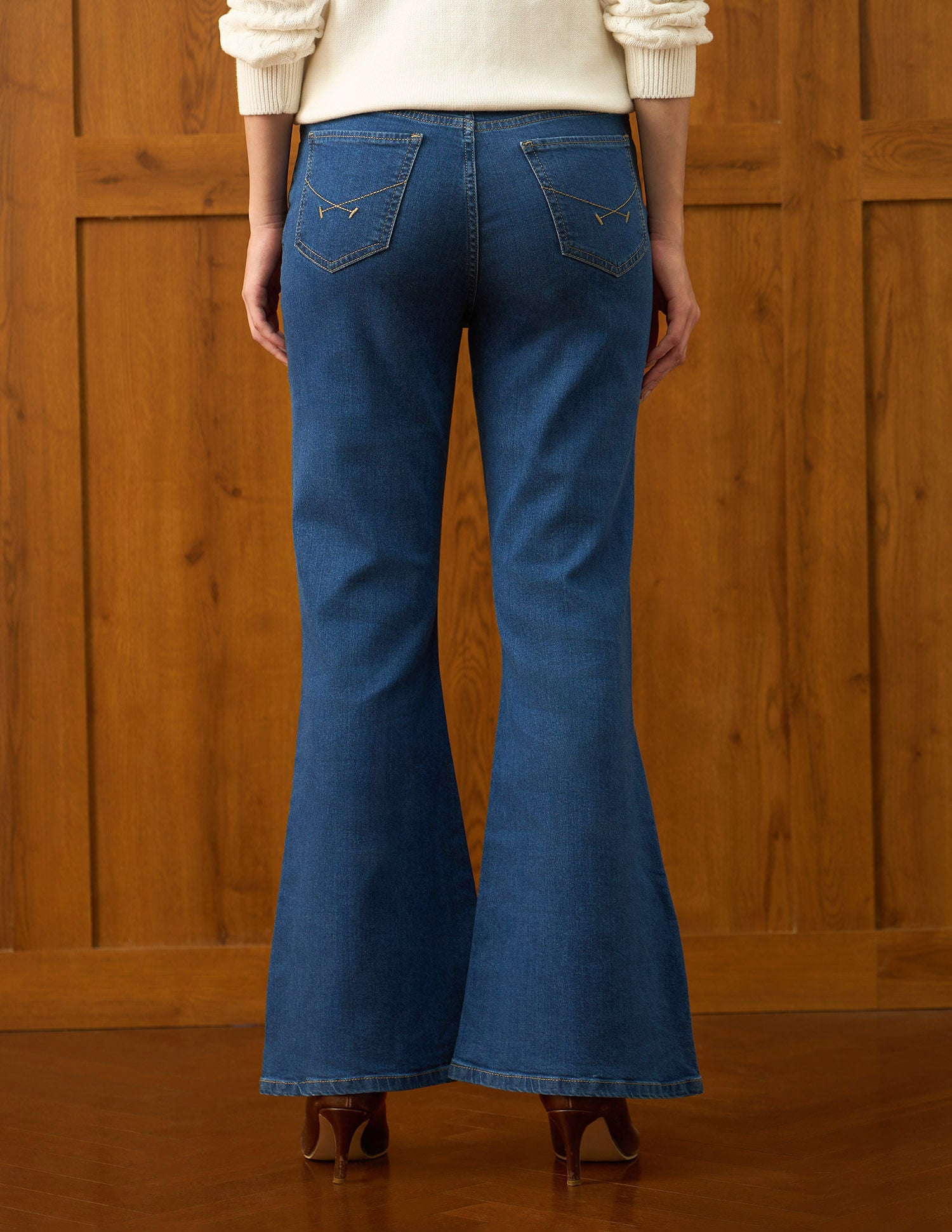 High Rise Extreme Flare Fit Jeans Light Blue - U.S. POLO ASSN. | Large