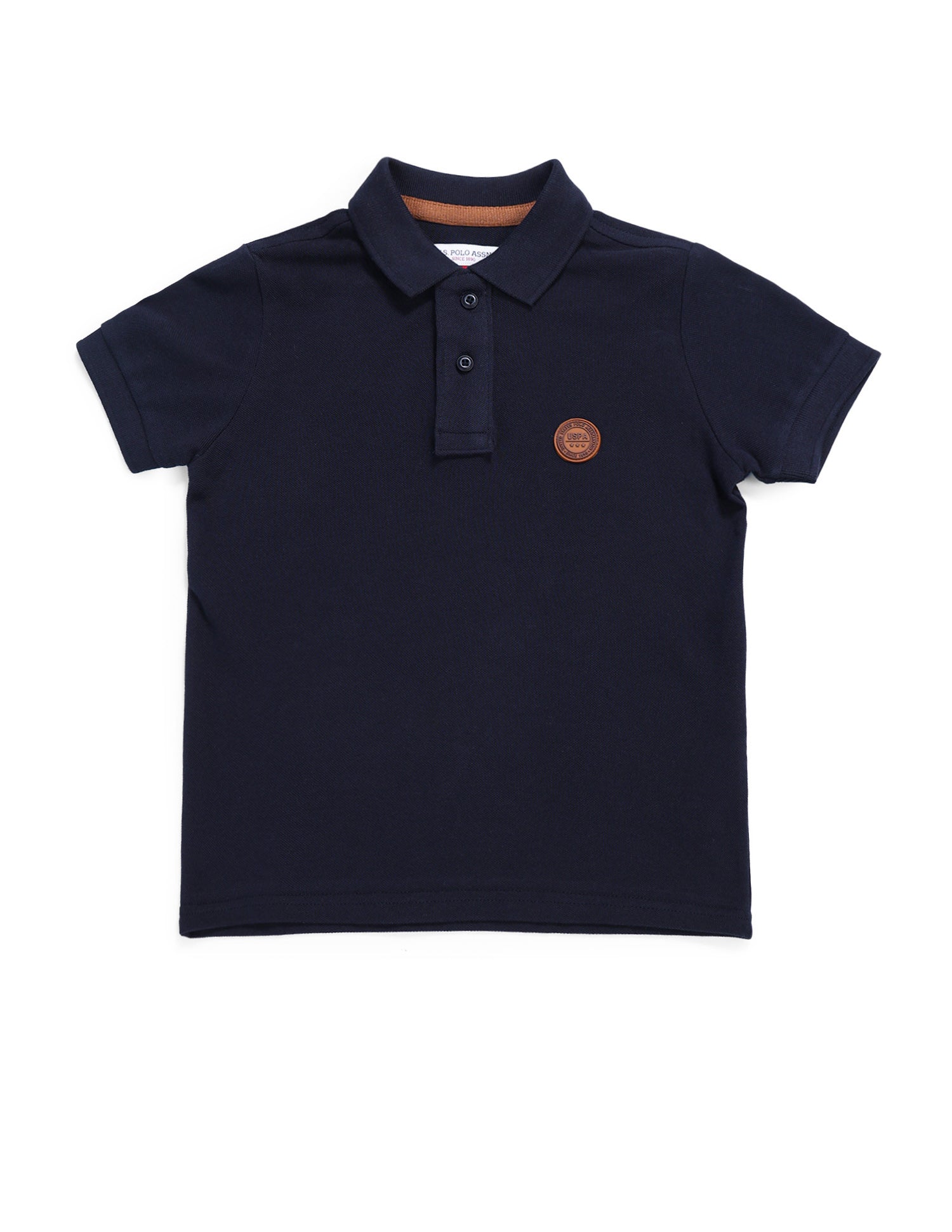 Boys Solid Cotton T-Shirt Navy - U.S. POLO ASSN. | Large