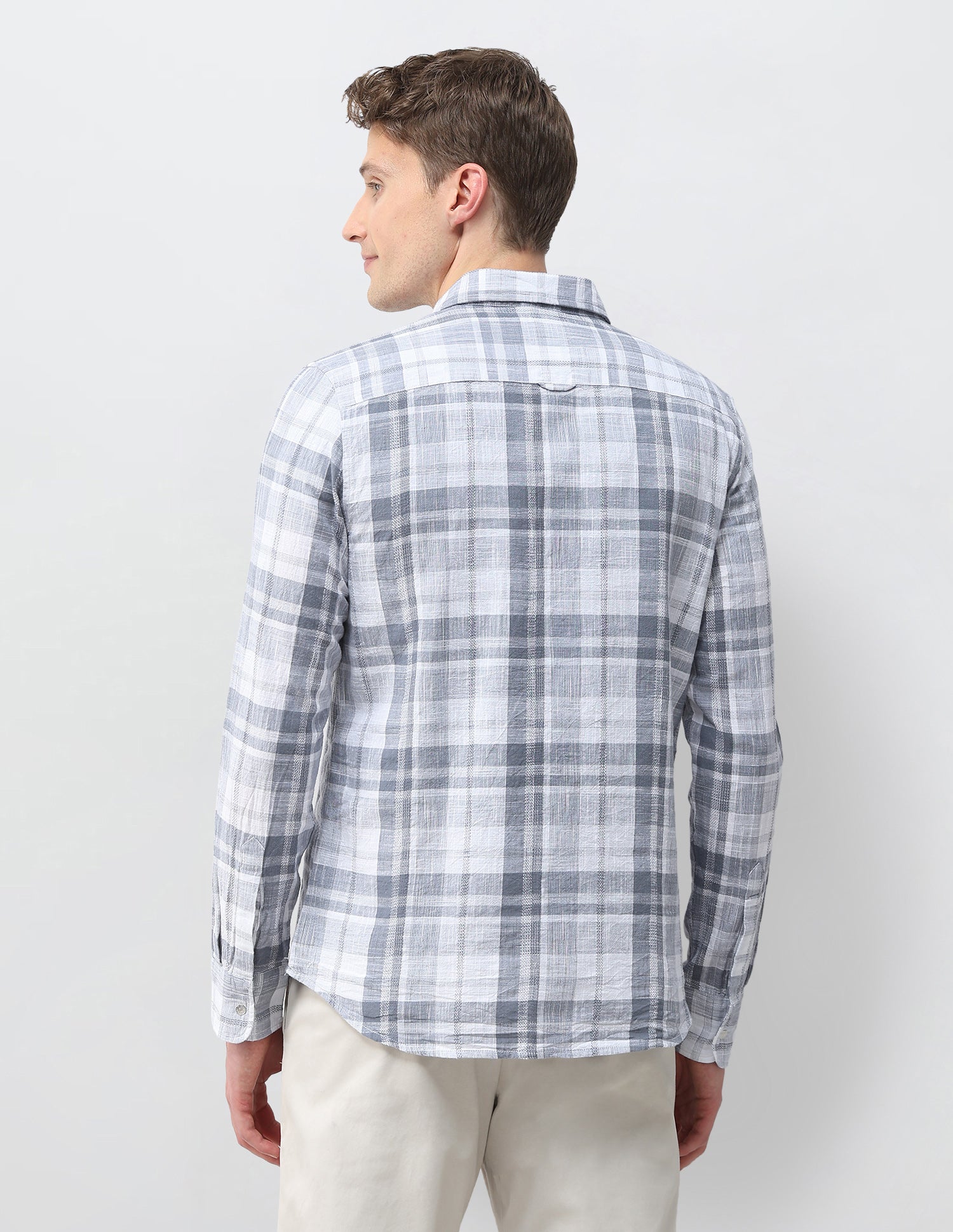 Tartan Checked Comfort Fit Shirt Blue - U.S. Polo Assn. India | Large