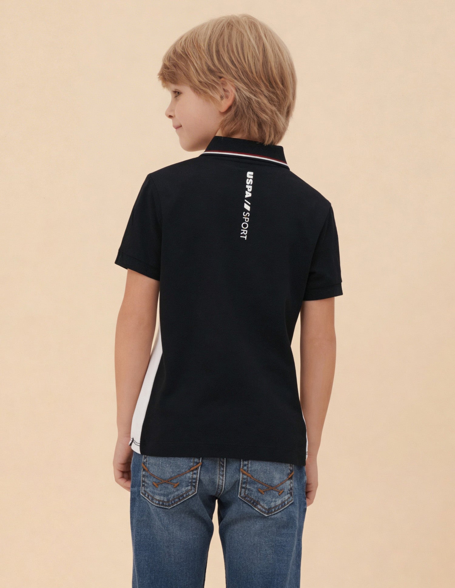 Colour Blocked Regular Fit Polo Shirt Navy - U.S. Polo Assn. India | Large