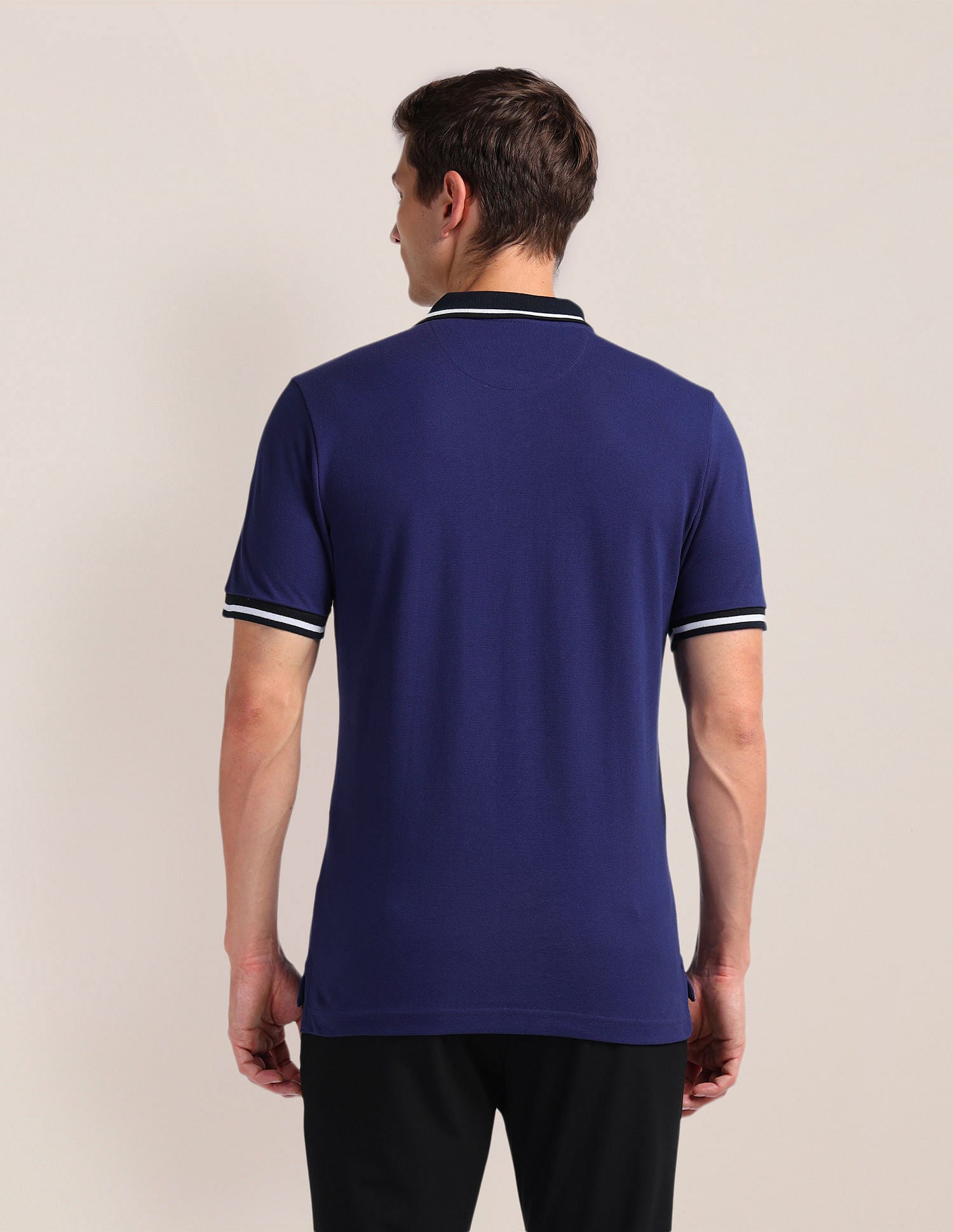 Pure Cotton Slim Fit Polo Shirt NAVY BLUE - U.S. Polo Assn. India | Large