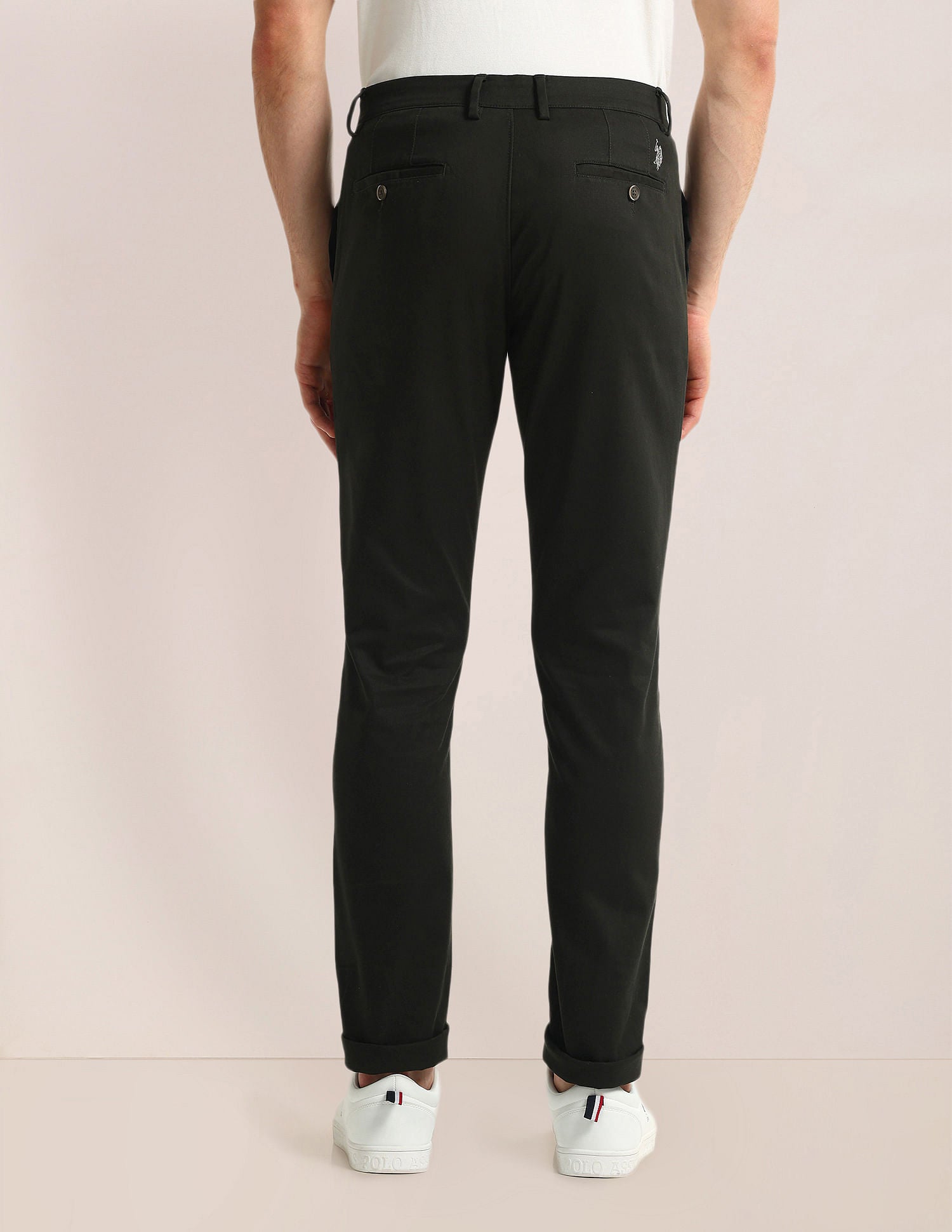 Austin Fit Solid Trousers Olive - U.S. POLO ASSN. | Large