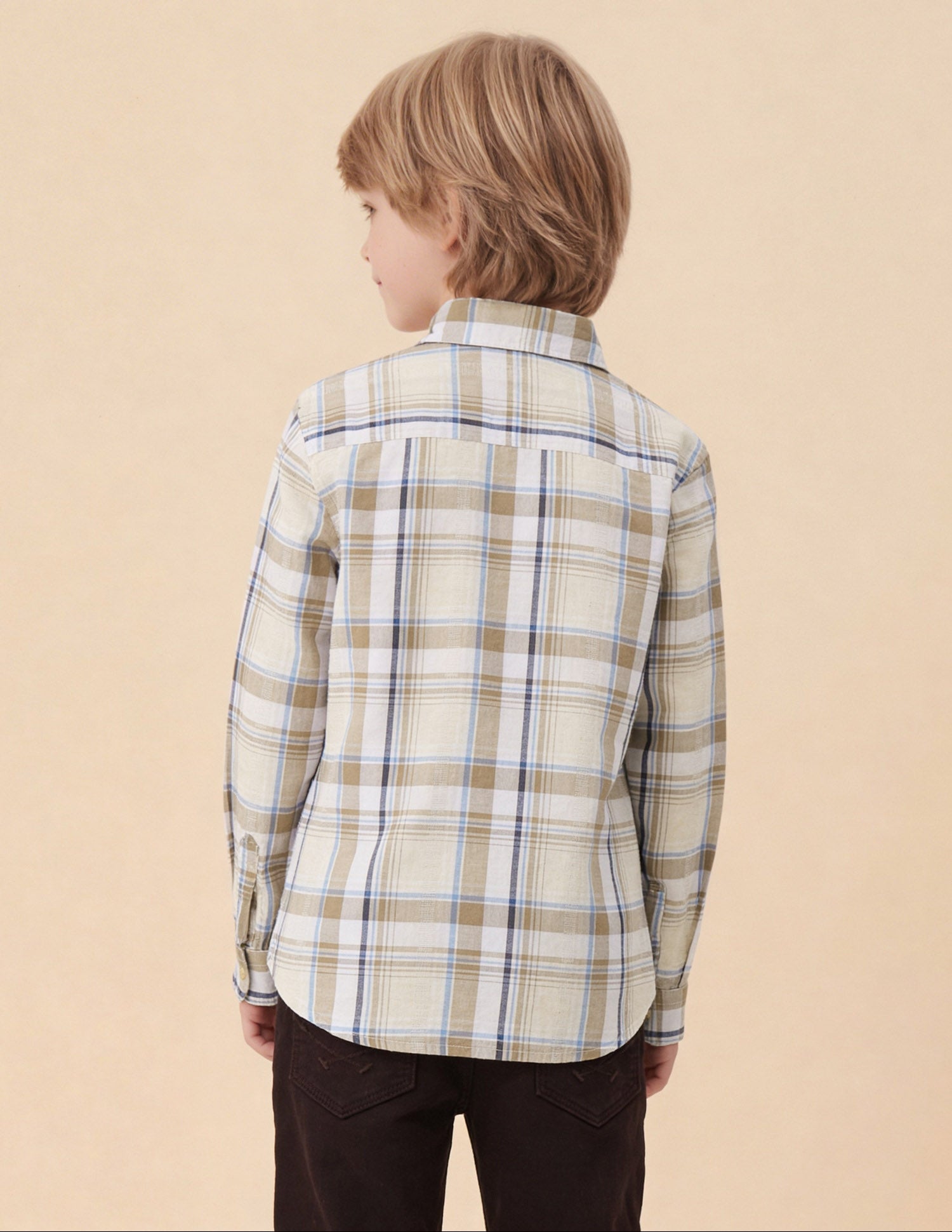 Tartan Checked Dobby Shirt Beige - U.S. Polo Assn. India | Large