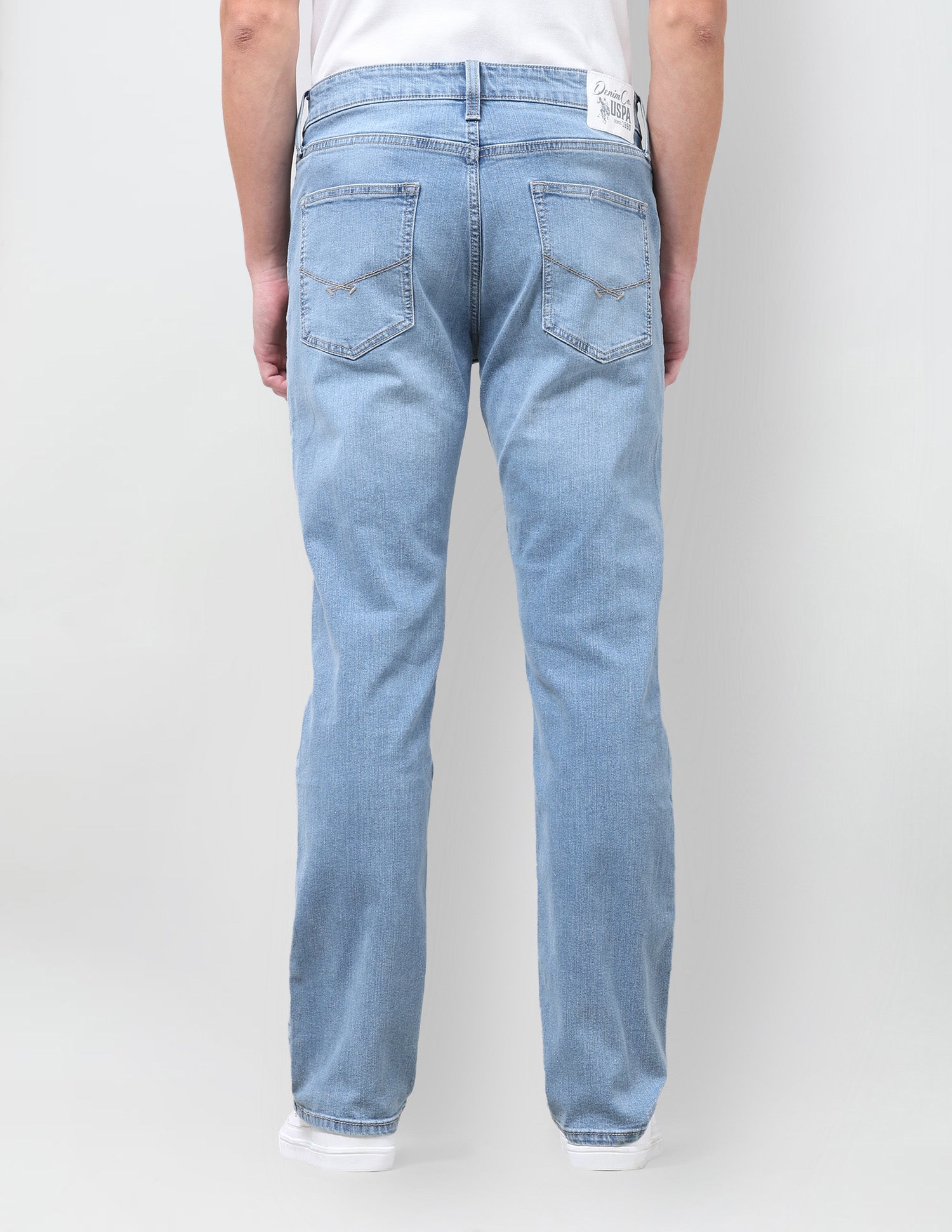 Harold Slim Straight Fit Blue Jeans Light Indigo - U.S. Polo Assn. India | Large