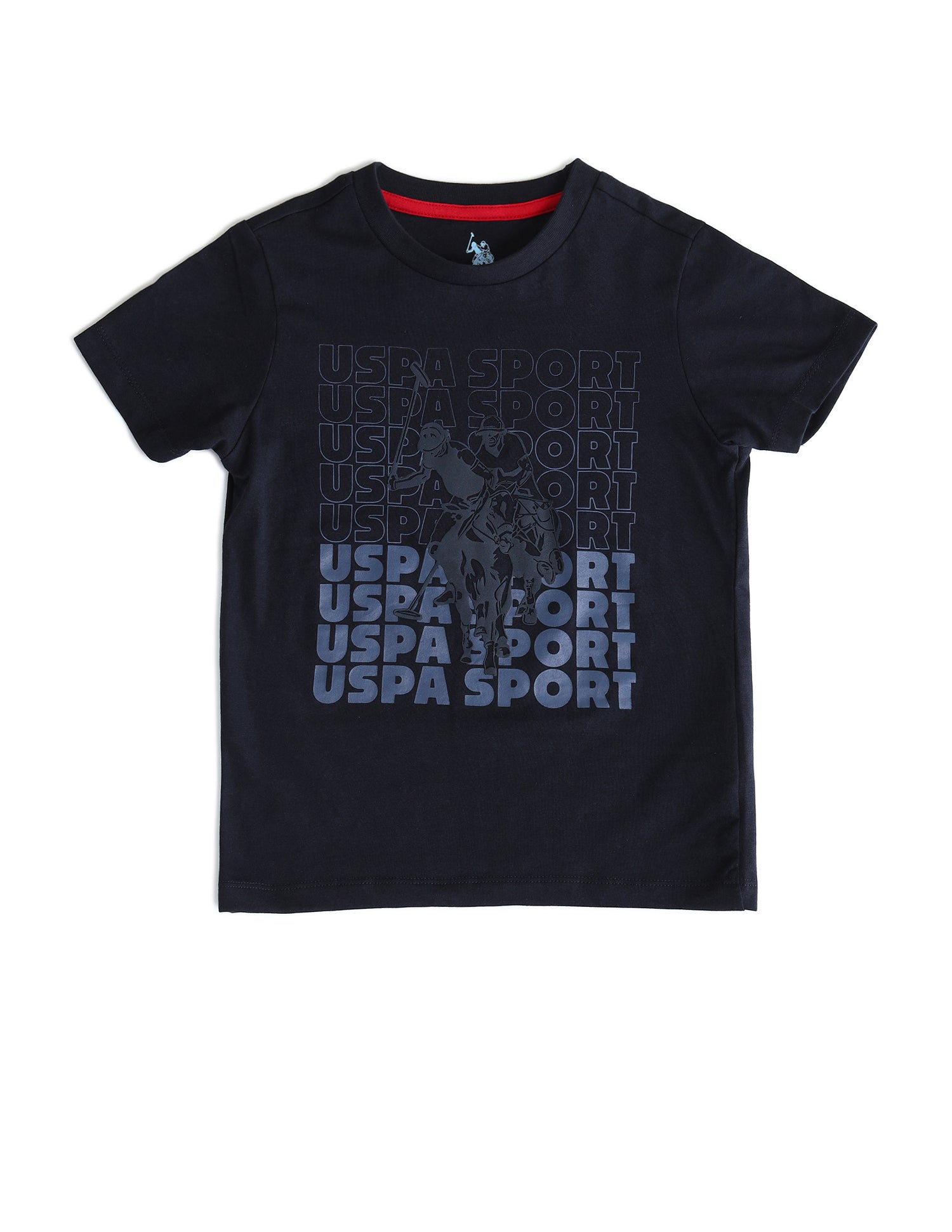 Boys Brand Printed Regular Fit T-Shirt Navy - U.S. POLO ASSN. | Large