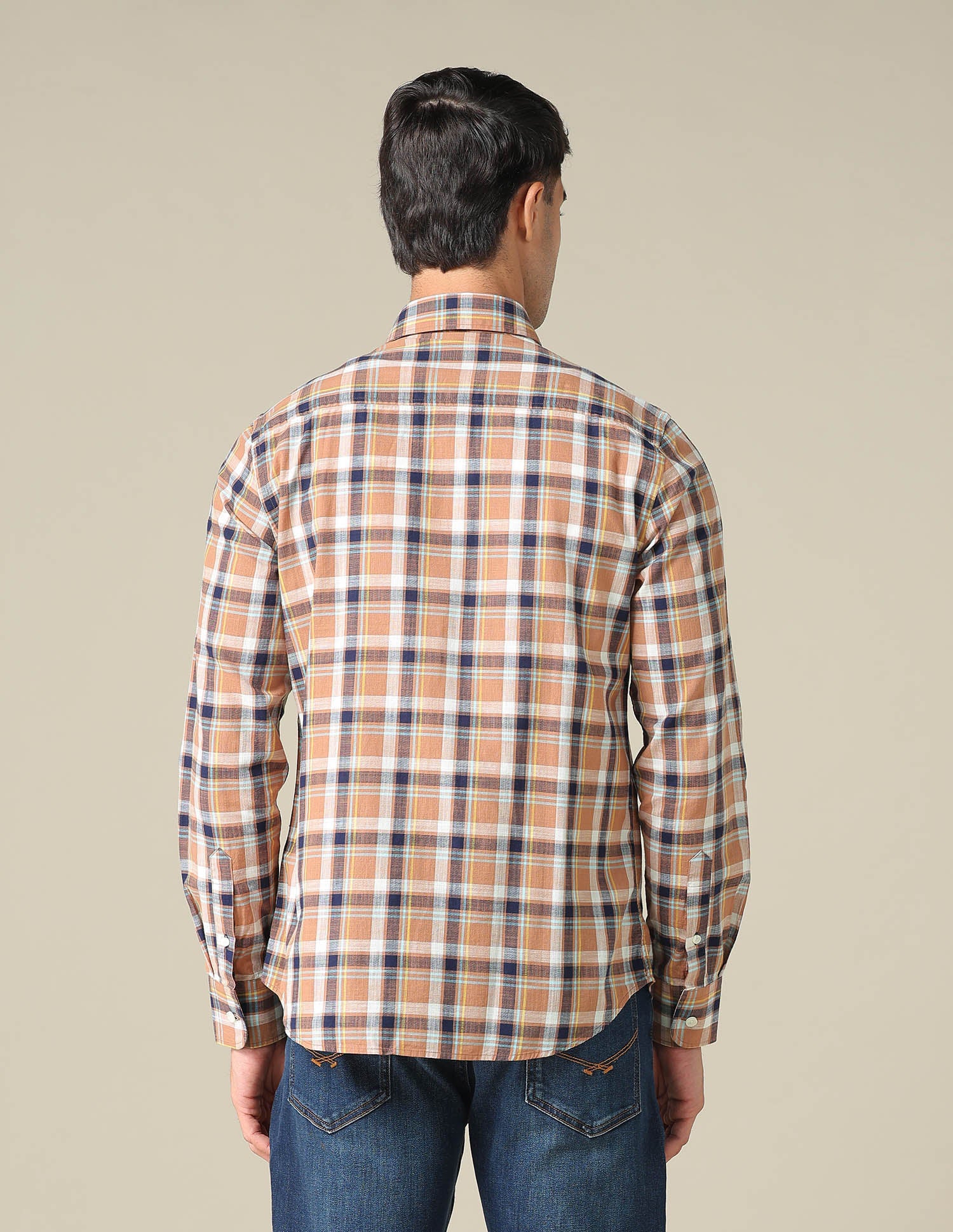 Regular Fit Plaid Checked Shirt Rust - U.S. POLO ASSN. | Large